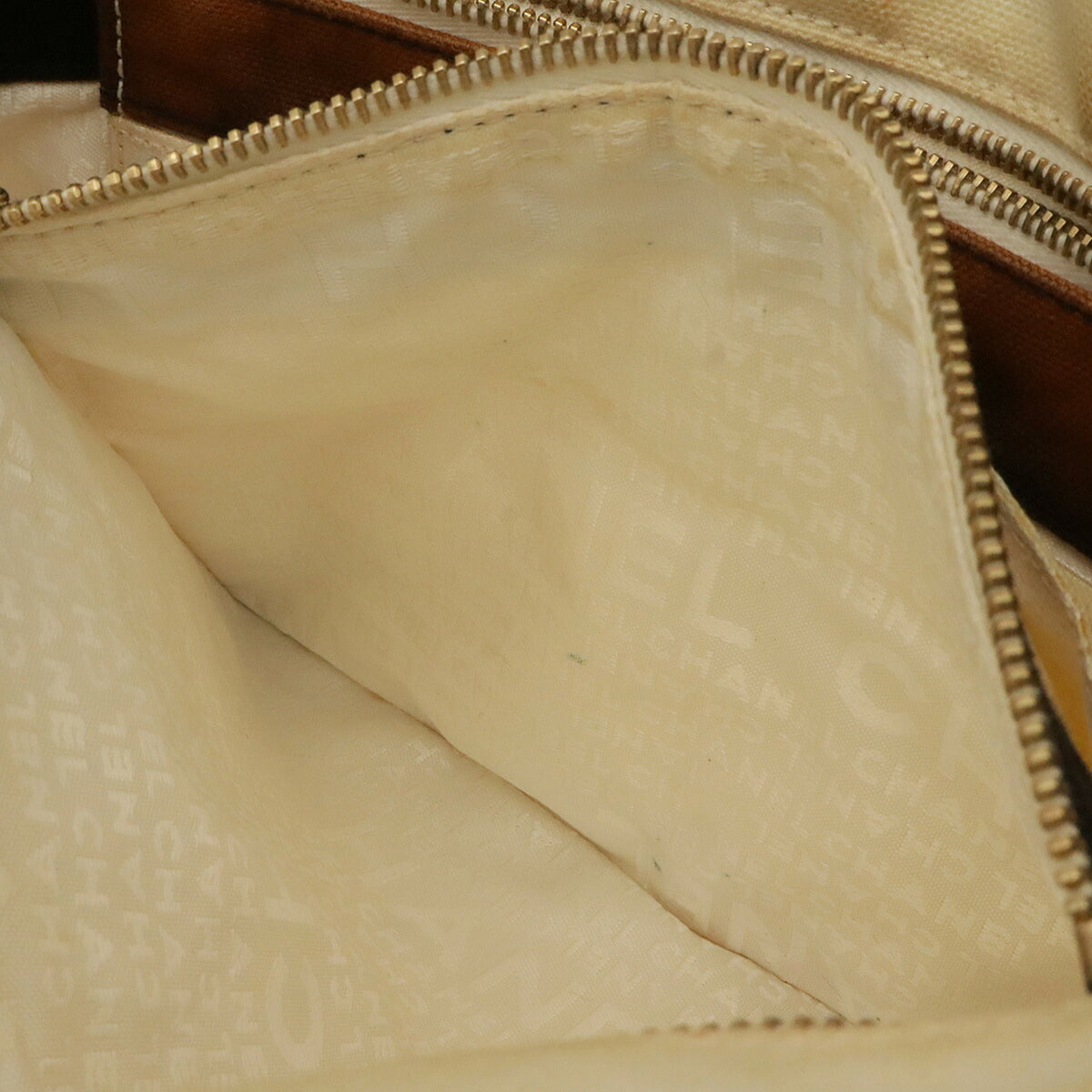 Chanel Black Ivory White Yellow Canvas Handbag Tote Bag (Pre-Owned)