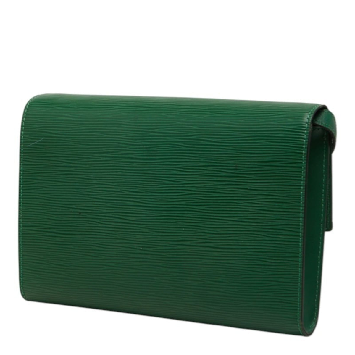 Louis Vuitton Borneo Green Leather Clutch Bag Shoulder Bag (Pre-Owned)