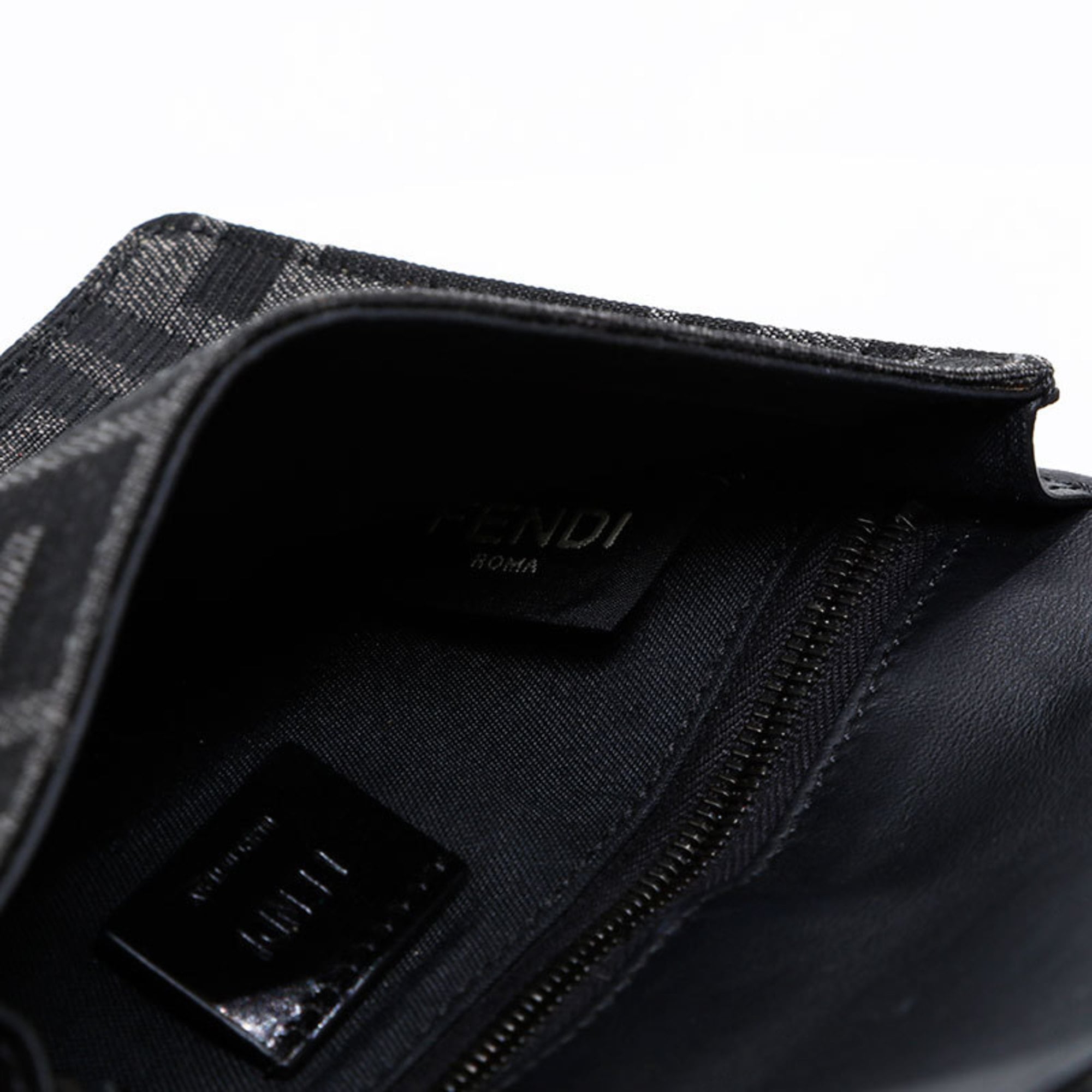 Fendi Zucca Black Shoulder Bag (Pre-Owned)