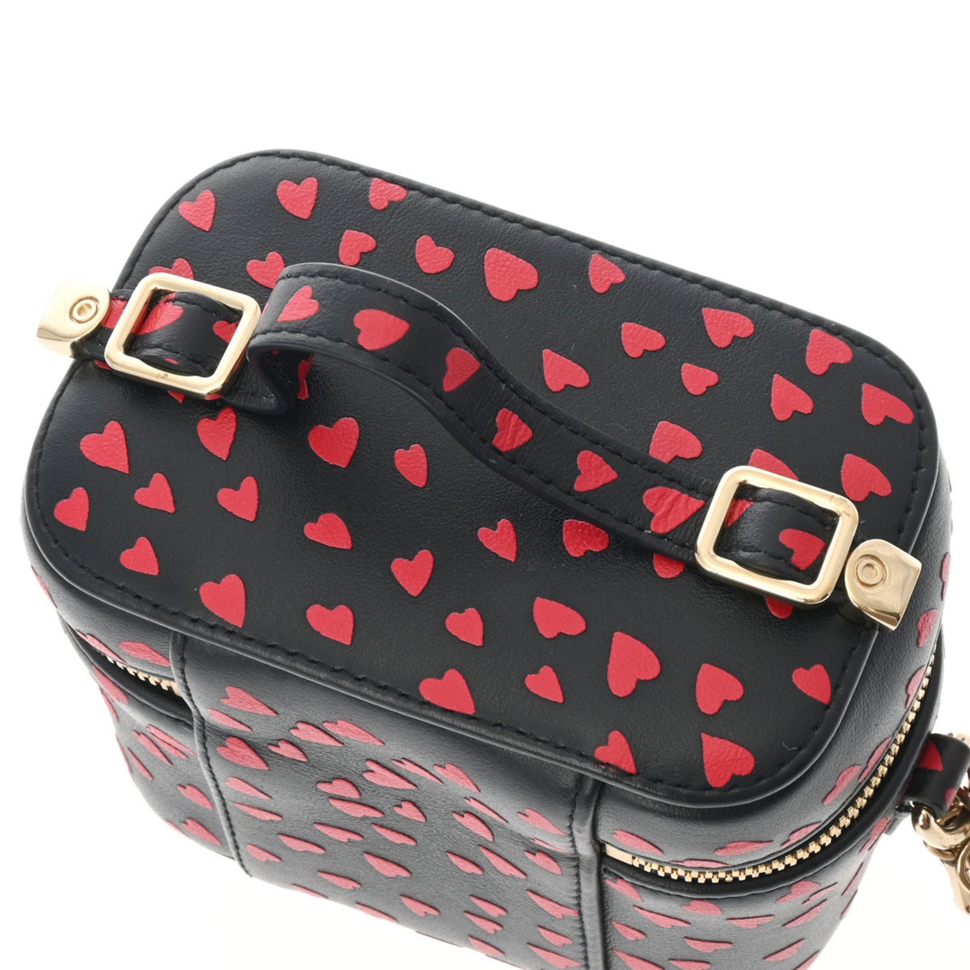 Christian Dior Lady Dior Navy Red Color Leather Handbag (Pre-Owned)