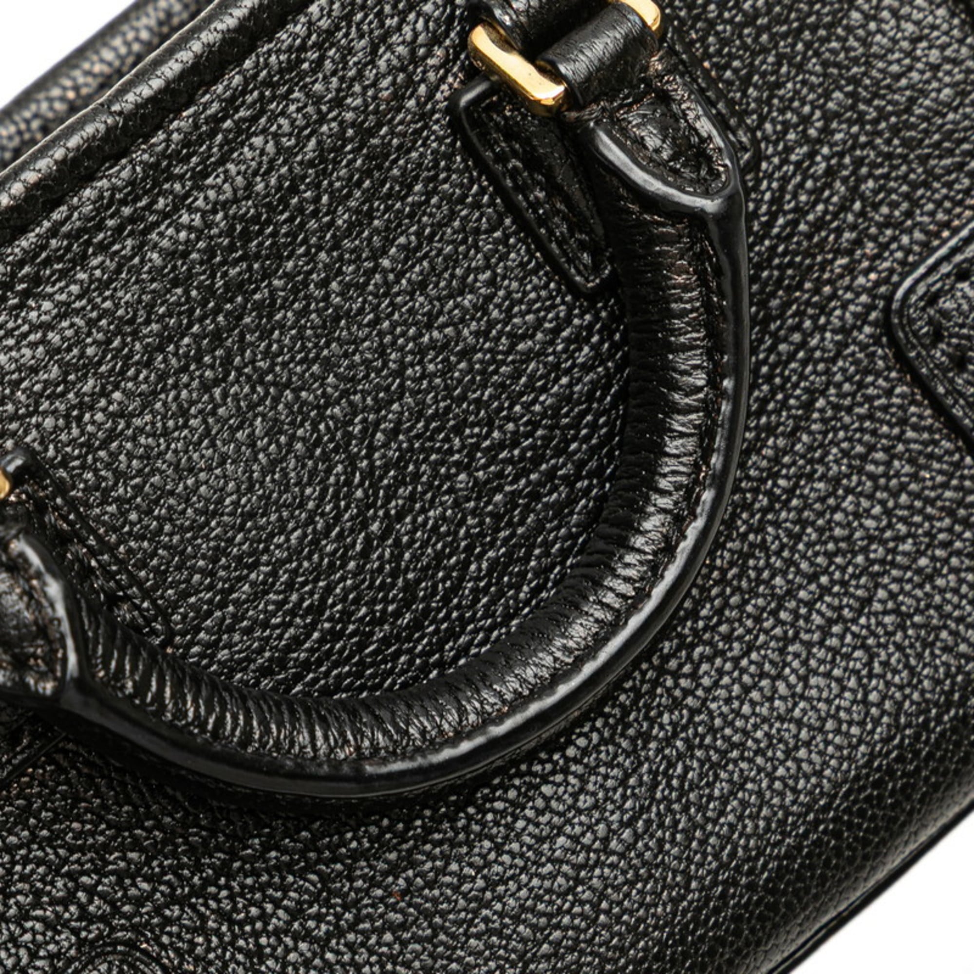 Loewe Amazona Black Leather Handbag Shoulder Bag (Pre-Owned)