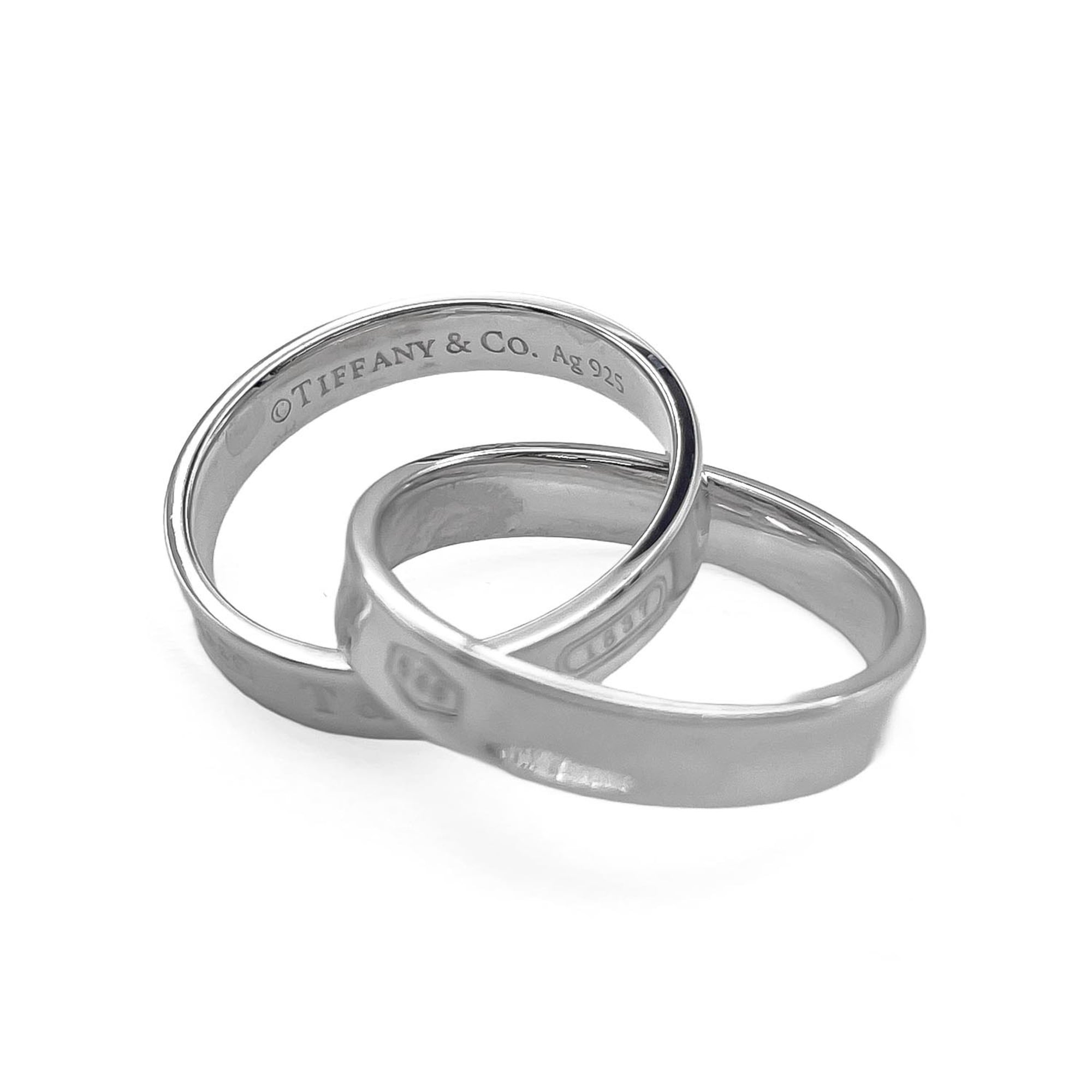 Tiffany Silver Silver 925 Band Ring (Pre-Owned)
