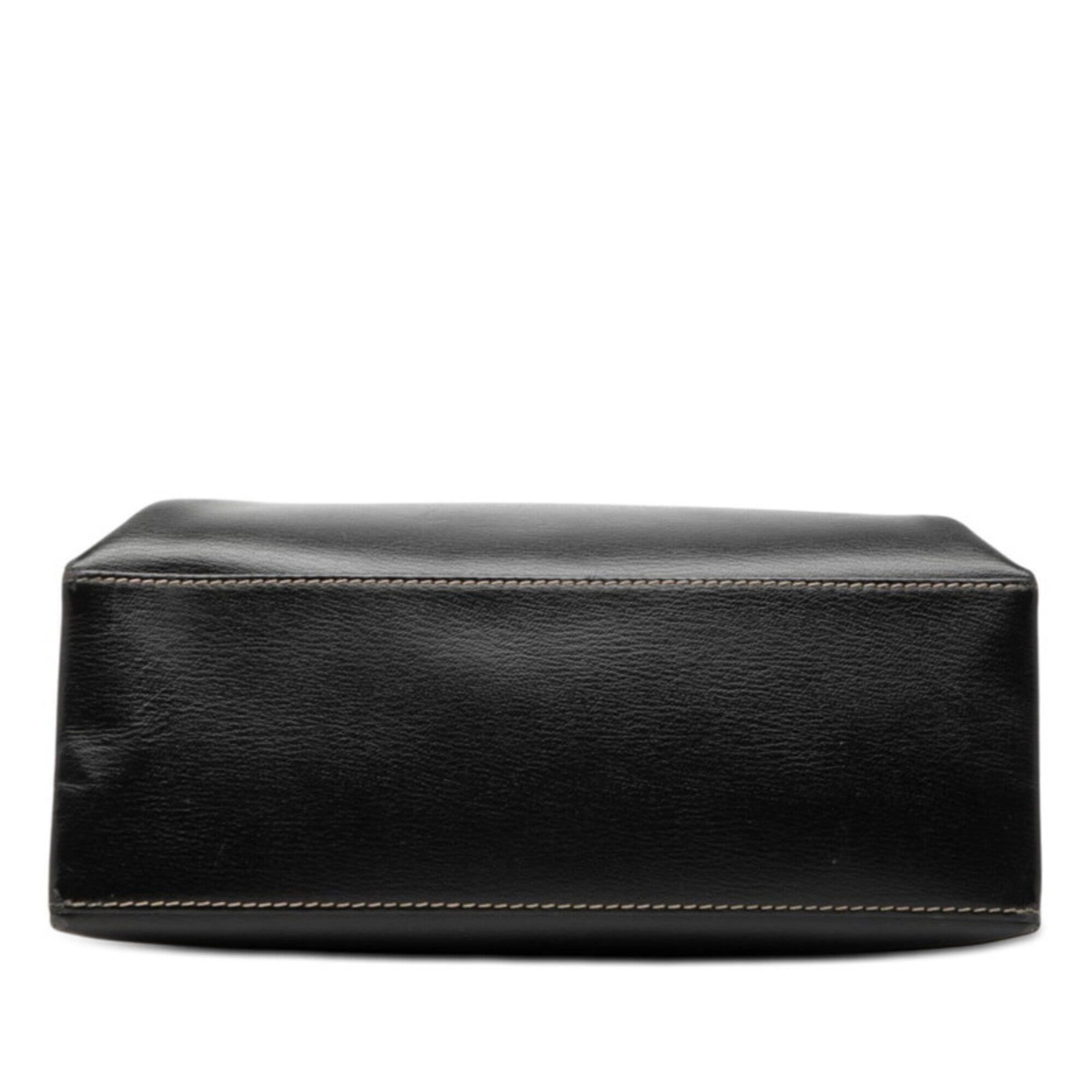 Loewe Black Brown Leather Handbag Shoulder Bag (Pre-Owned)