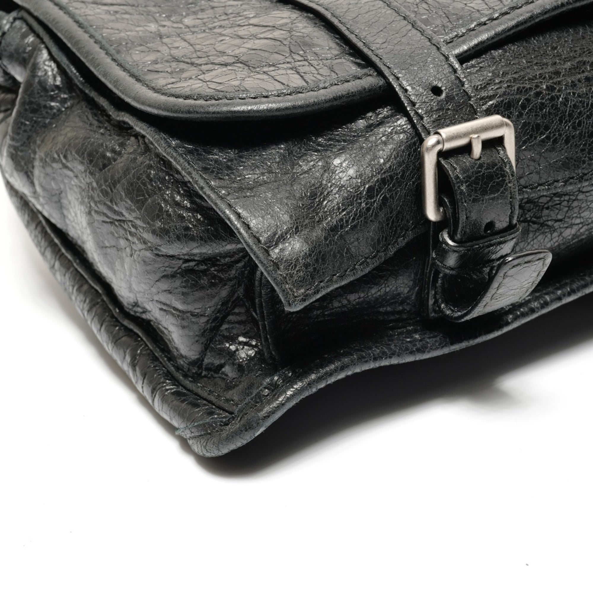 Balenciaga Black Shoulder Bag Sling Bag (Pre-Owned)