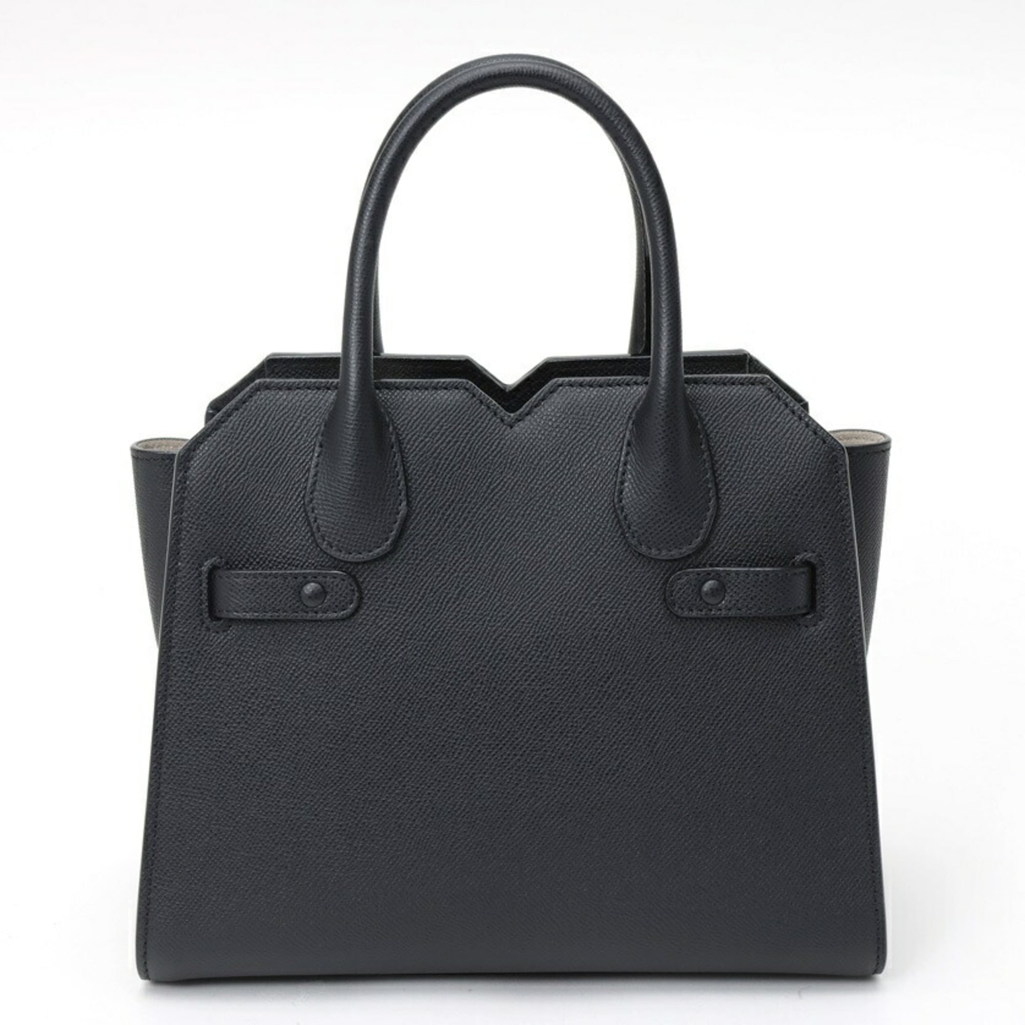Valextra Black Leather Shoulder Bag (Pre-Owned)
