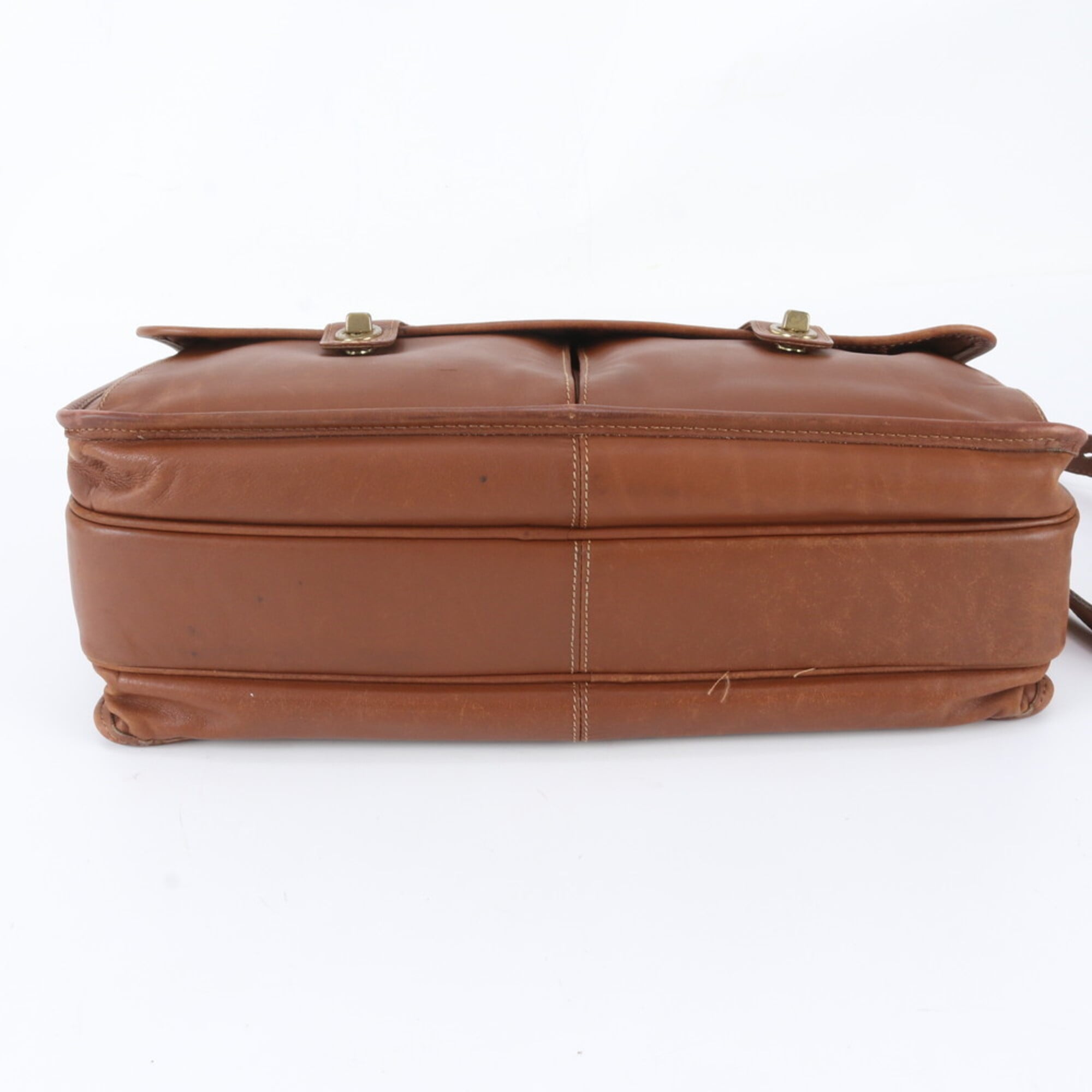 Coach Brown Leather Briefcase Shoulder Bag (Pre-Owned)