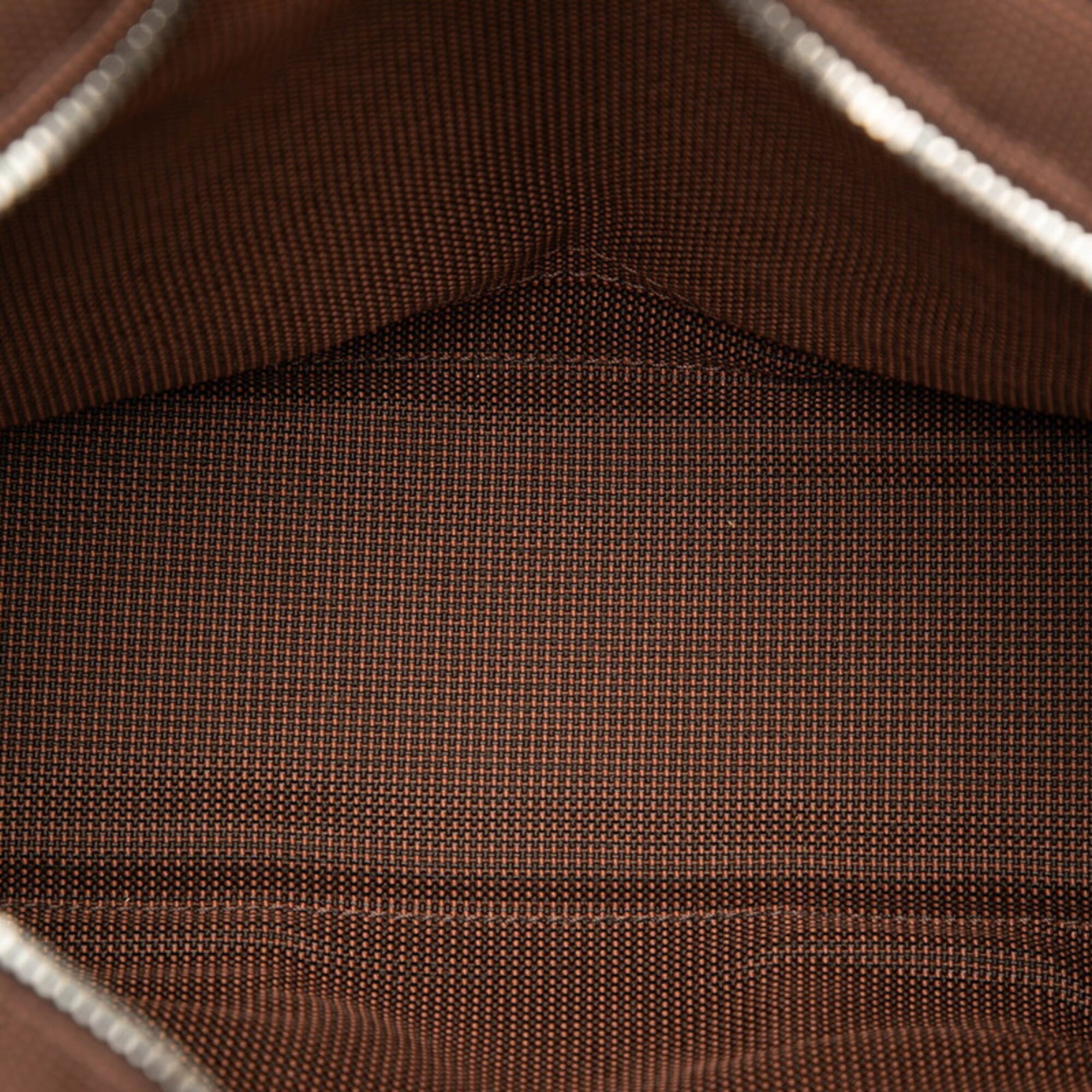 Hermes Brown Canvas Handbag Tote Bag (Pre-Owned)