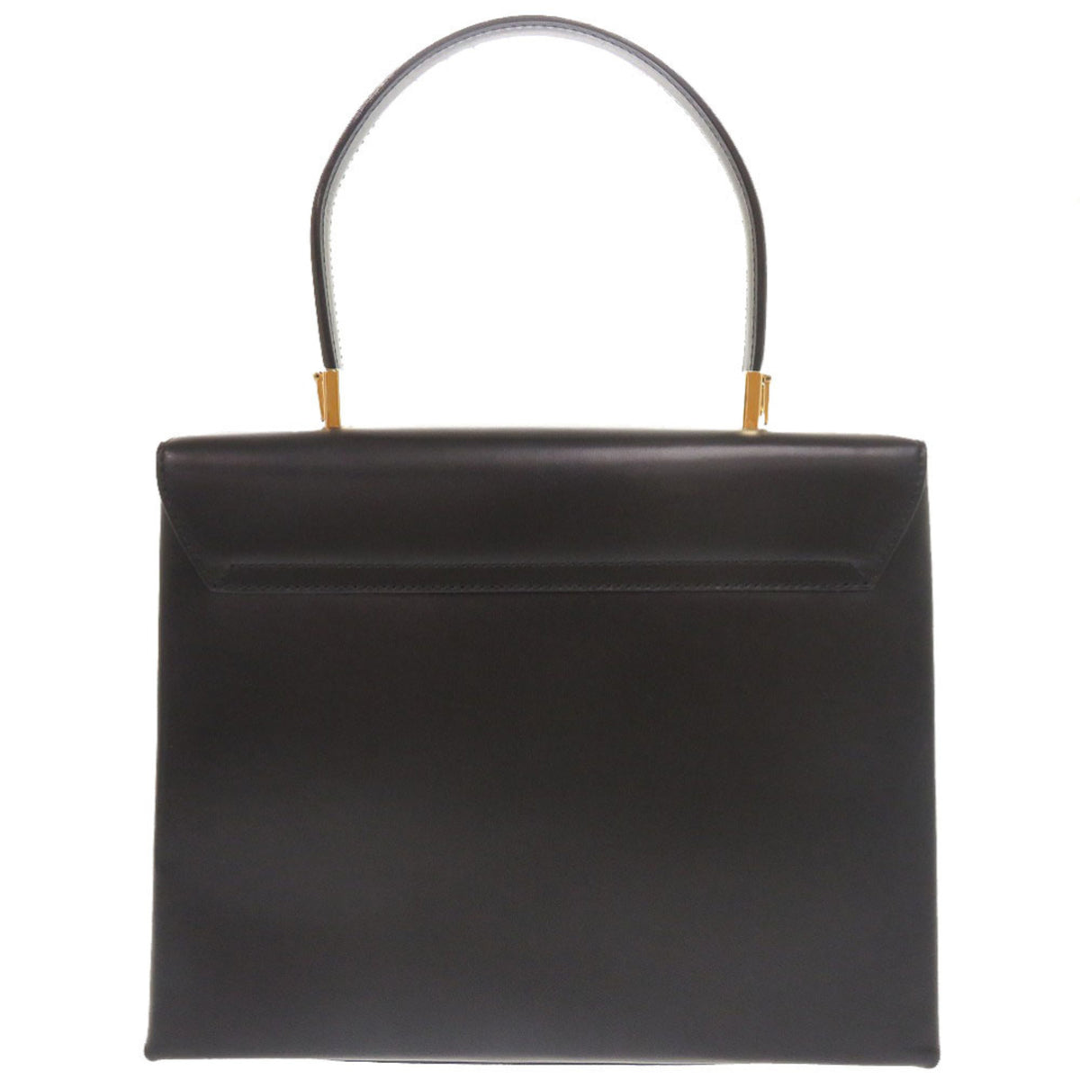 Salvatore Ferragamo Black Leather Handbag Shoulder Bag (Pre-Owned)