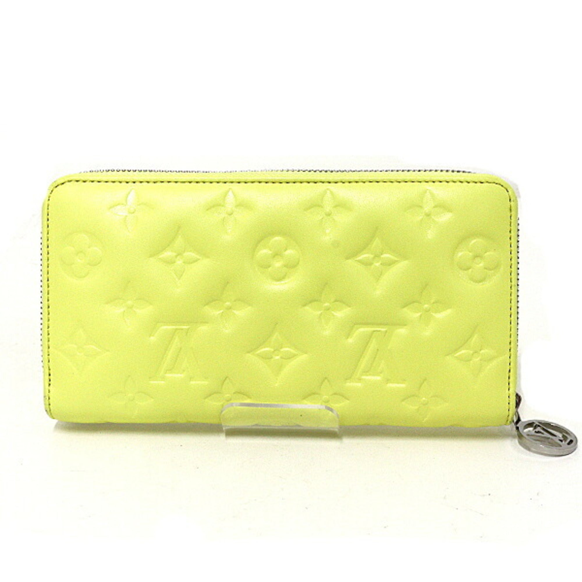 Louis Vuitton Monogram Yellow Leather Long Wallet (Bi-Fold) (Pre-Owned)