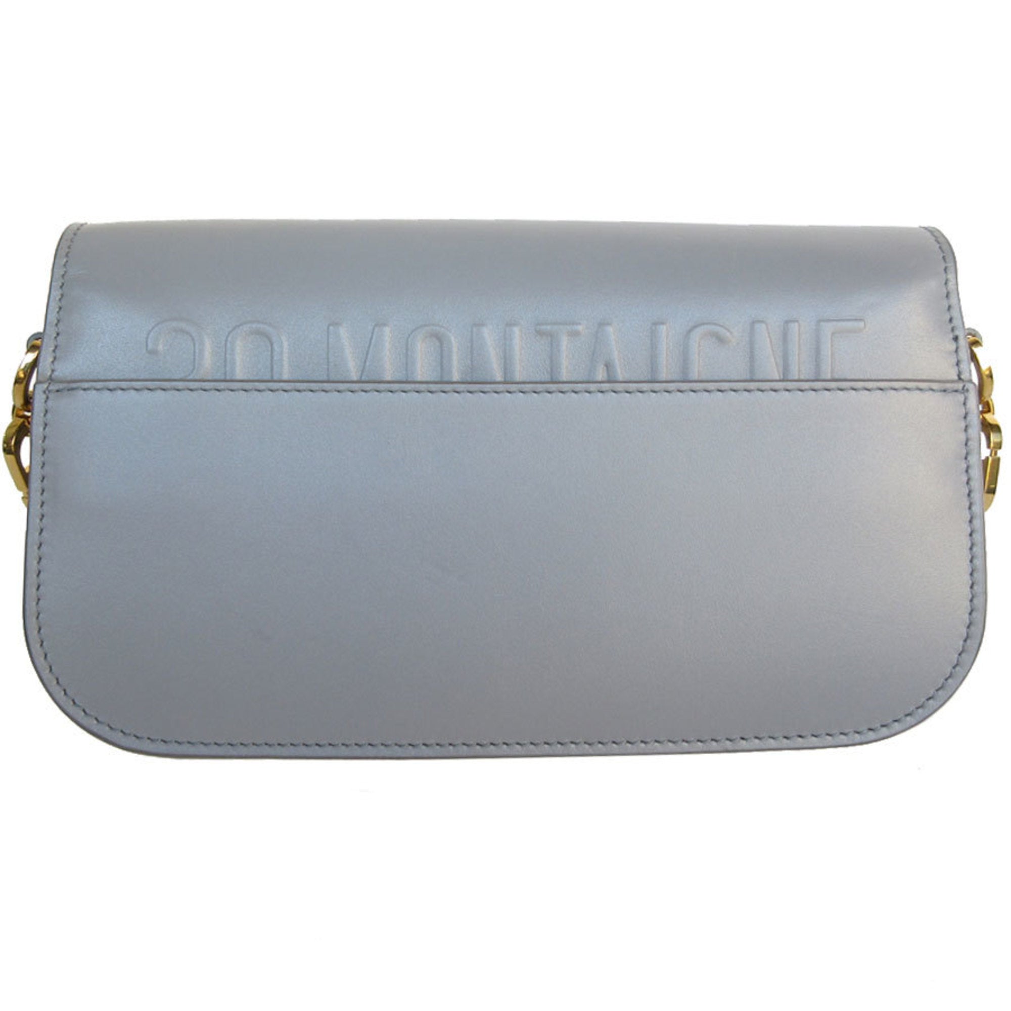 Christian Dior Gray Leather Shoulder Bag (Pre-Owned)