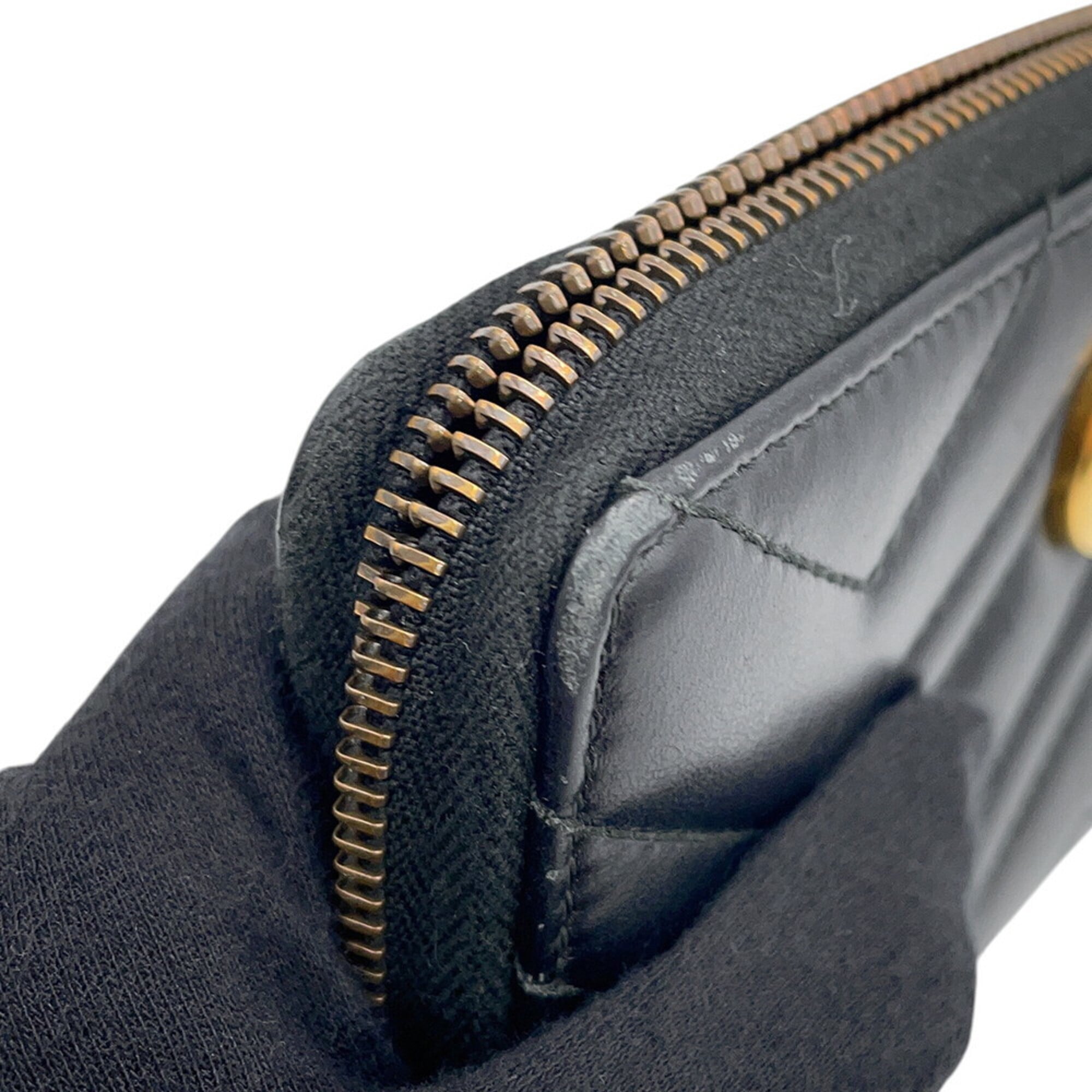 Gucci Black Leather Long Wallet (Bi-Fold) (Pre-Owned)