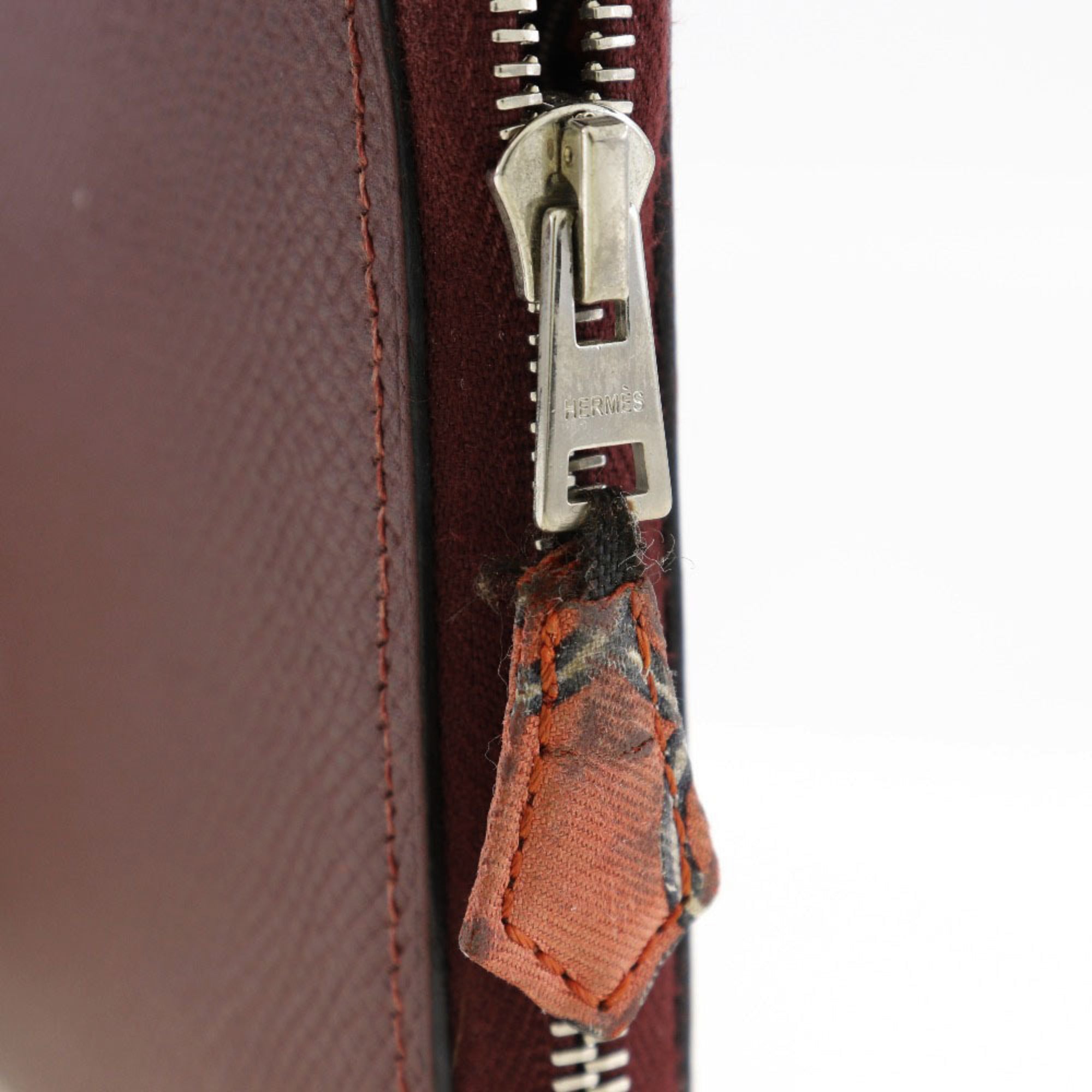 Hermes Bordeaux Red Color Rouge H Epsom Leather Coin Purse/Coin Case (Pre-Owned)