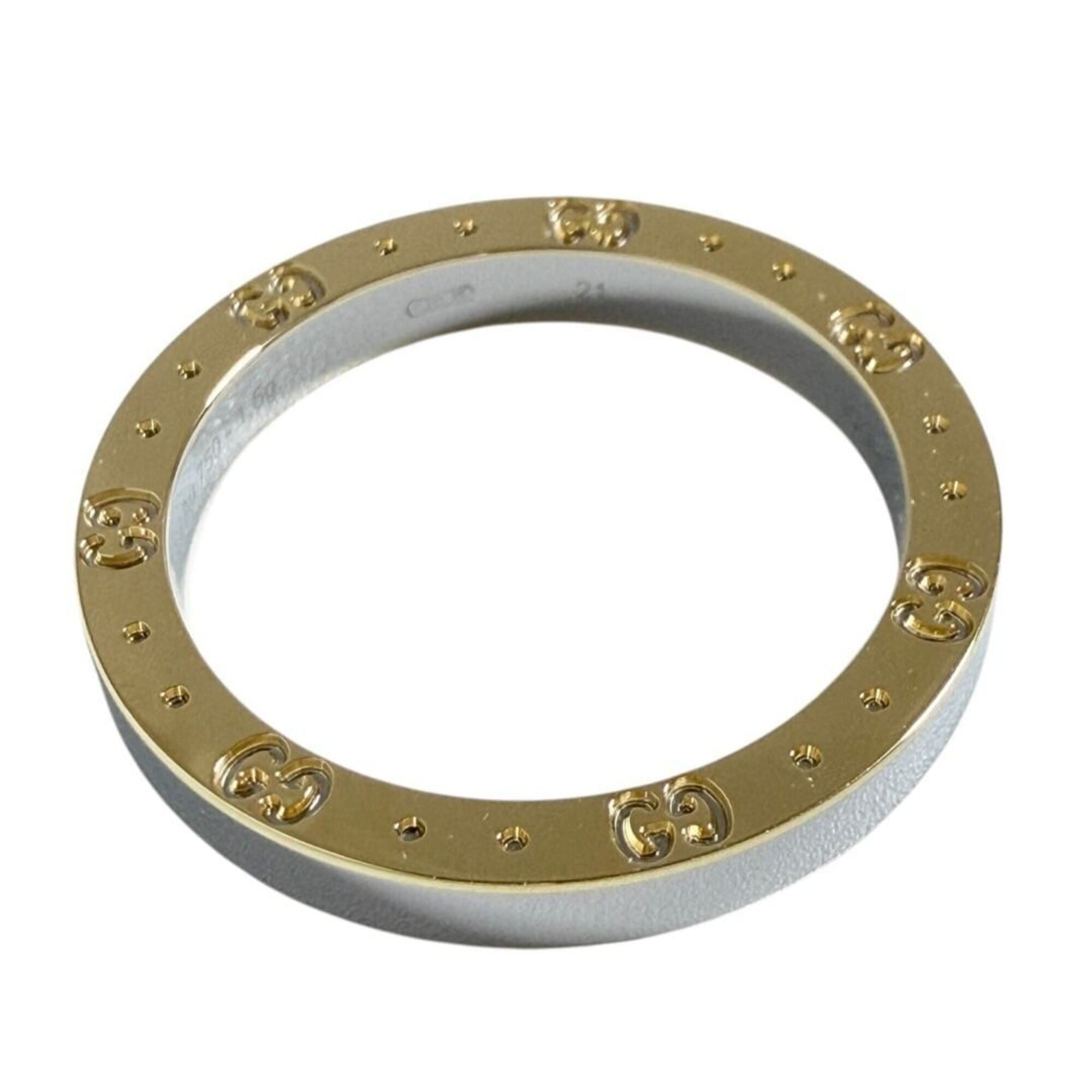 Gucci Yellow Gold Yellow Gold (18K) Stainless Steel Band Ring (Pre-Owned)