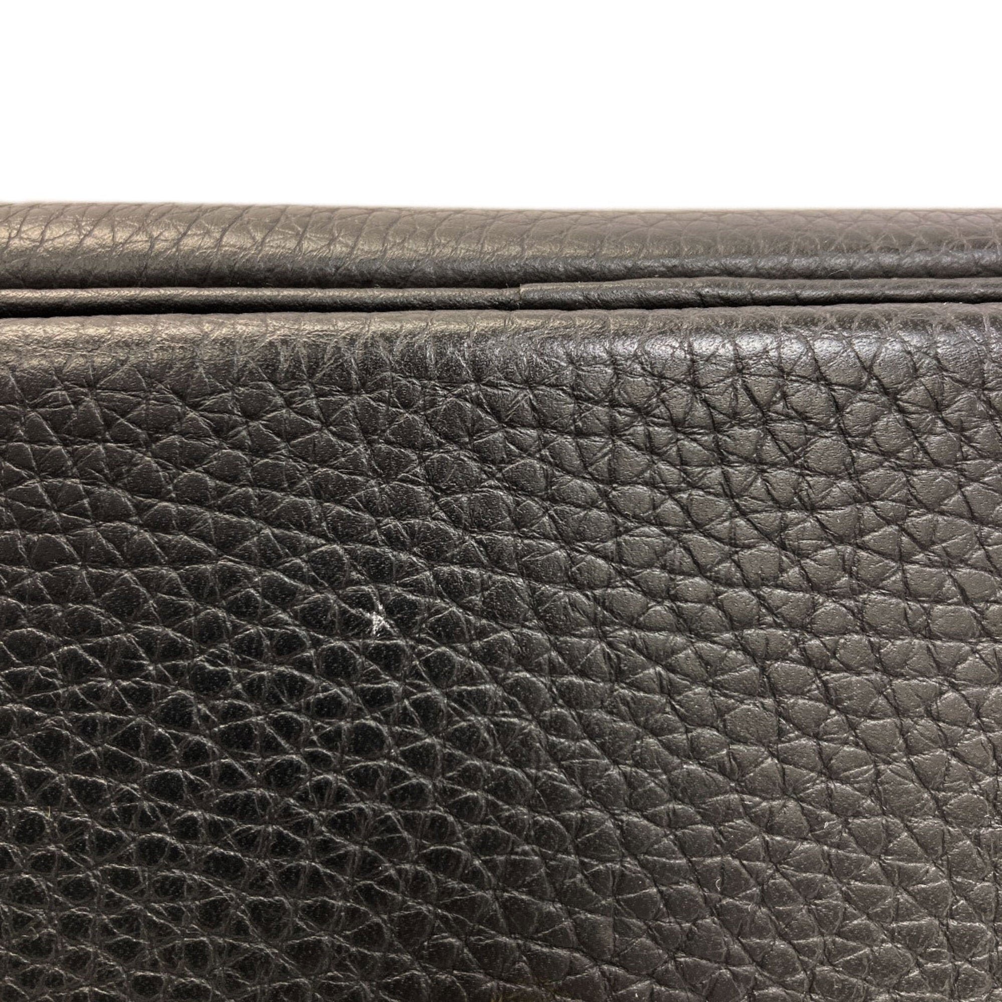 Hermes Black Taurillon Clemence Leather Handbag (Pre-Owned)
