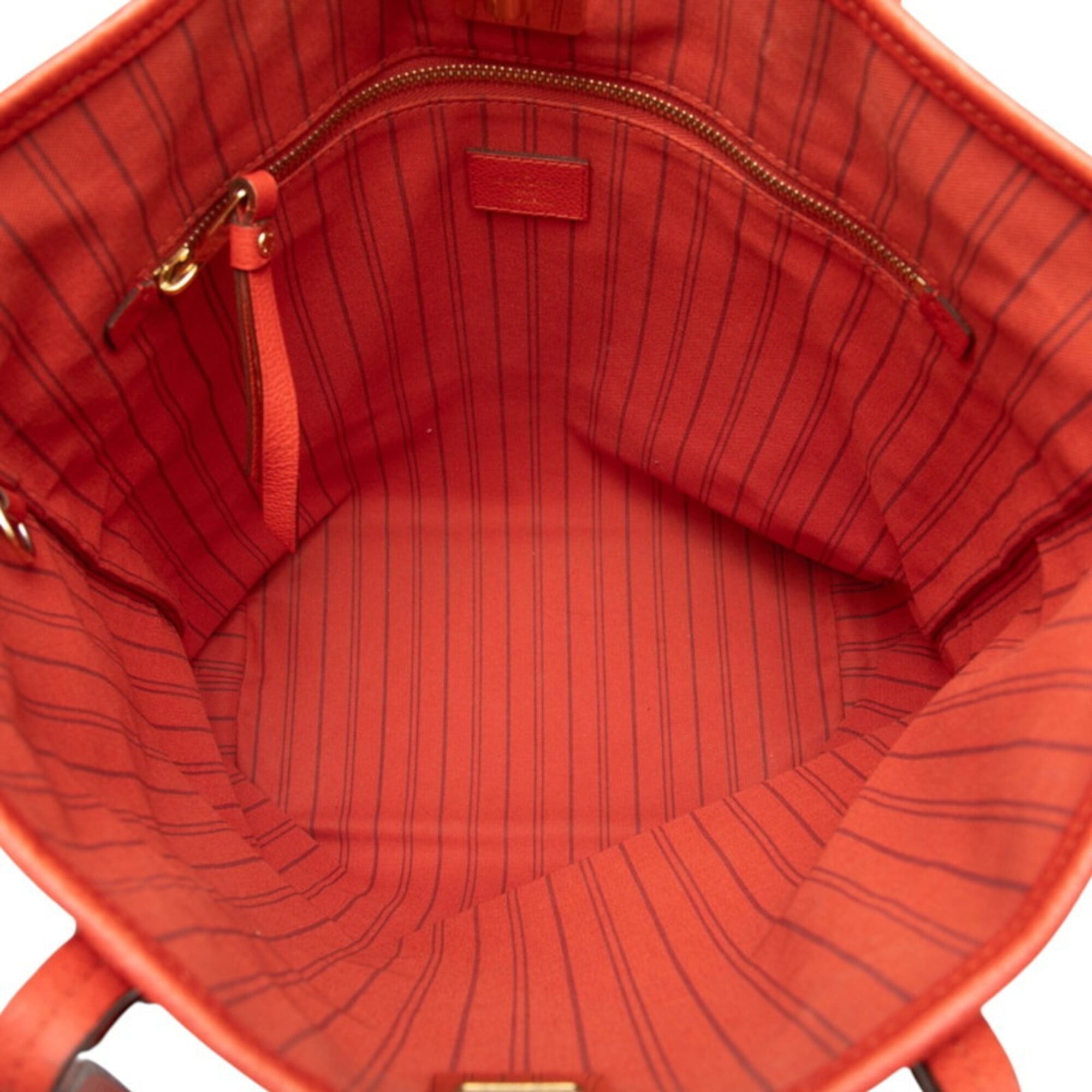 Louis Vuitton Auriane Orange Leather Pouch Shoulder Bag Tote Bag (Pre-Owned)