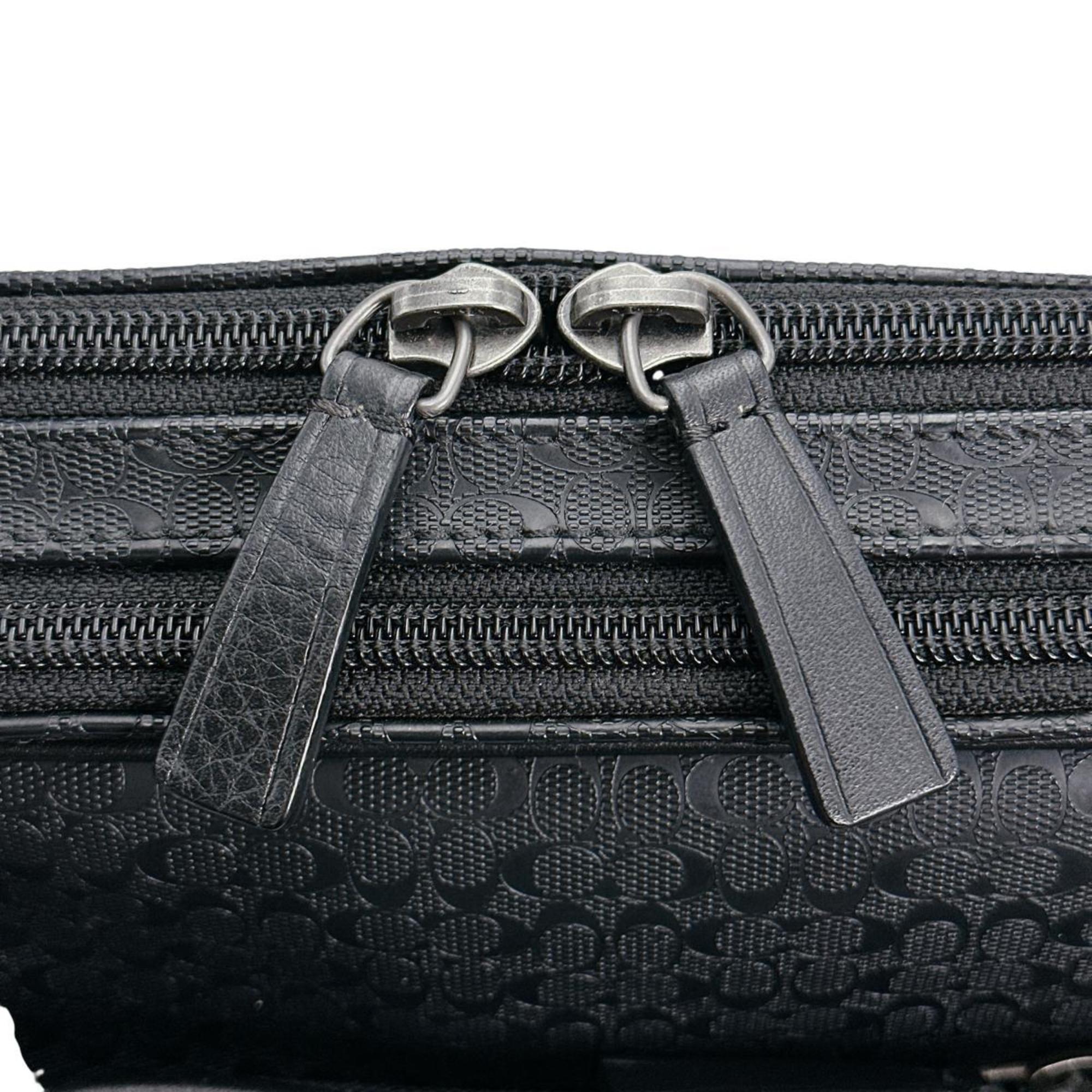 Coach Black Pvc Briefcase (Pre-Owned)