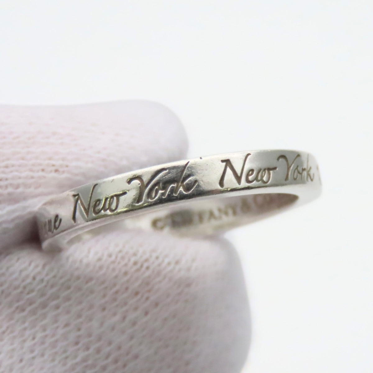 Tiffany Silver Silver 925 Band Ring (Pre-Owned)