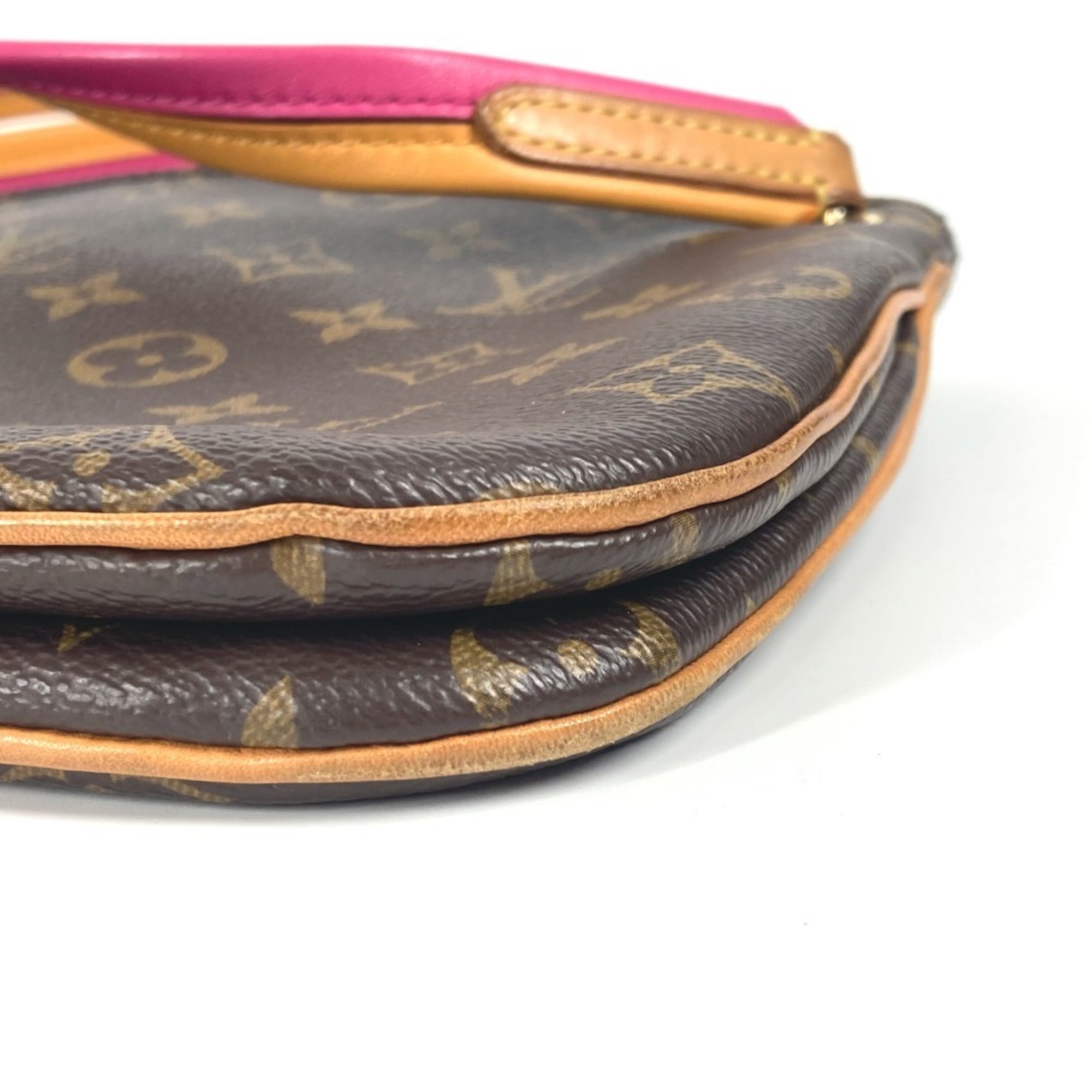 Louis Vuitton Brown Monogram Pink Monogram Pochette Shoulder Bag (Pre-Owned)