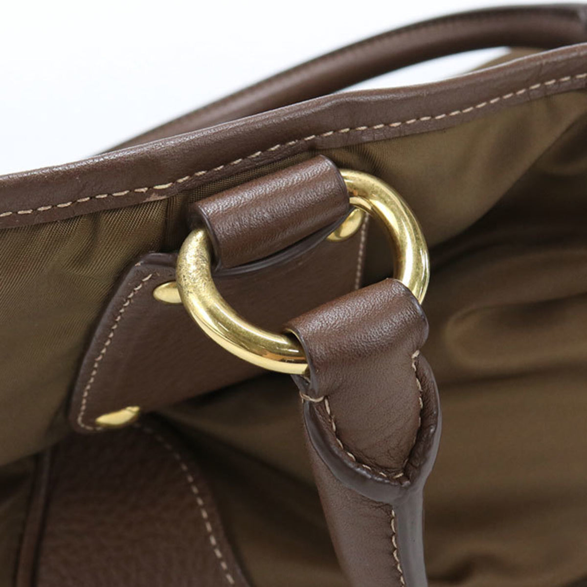 Prada Brown Nylon Tote Bag (Pre-Owned)