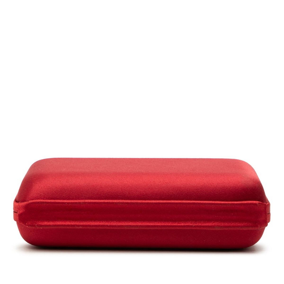 Salvatore Ferragamo Gold Red Color Satin Evening Bag Shoulder Bag (Pre-Owned)