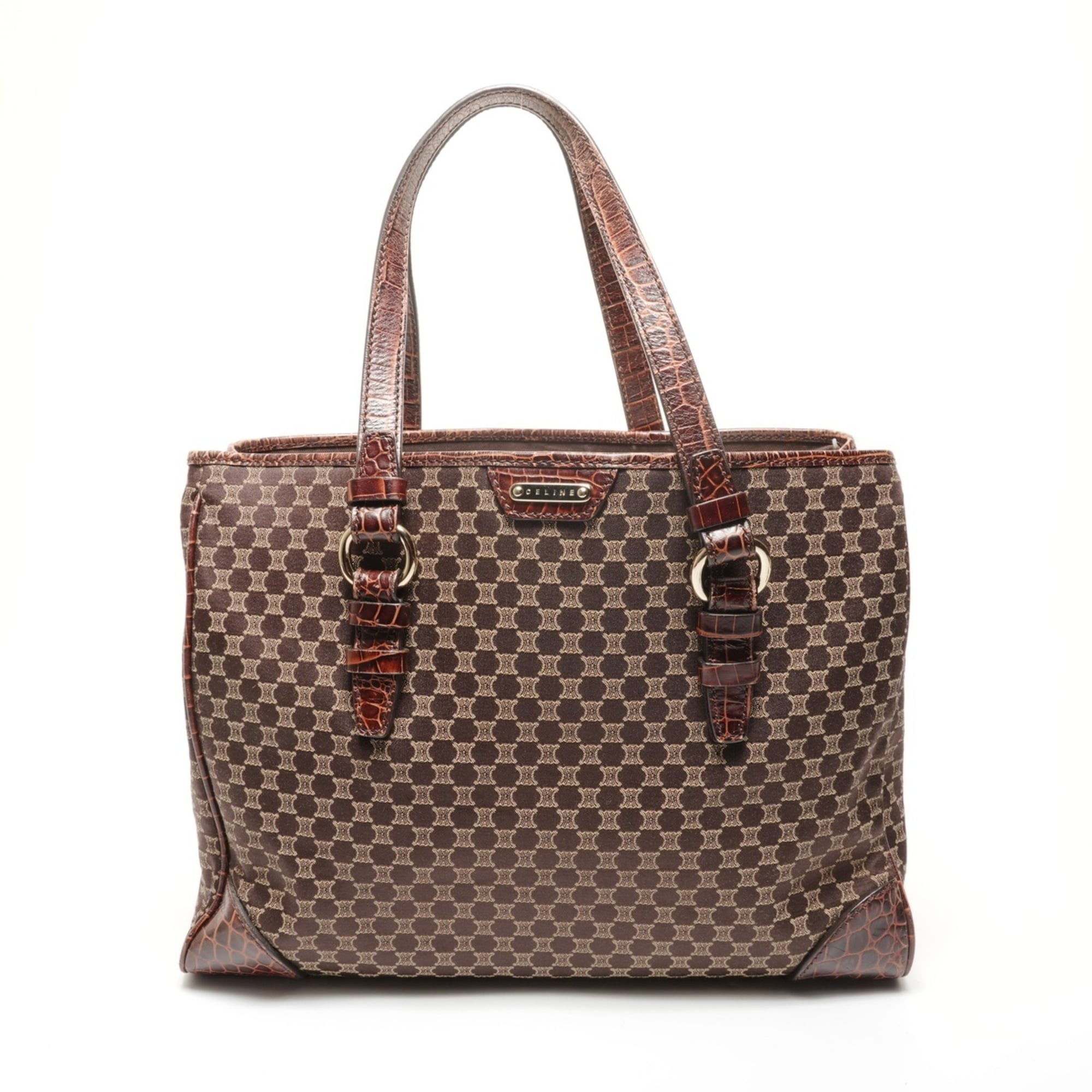 Celine Macadam Brown Canvas Tote Bag (Pre-Owned)