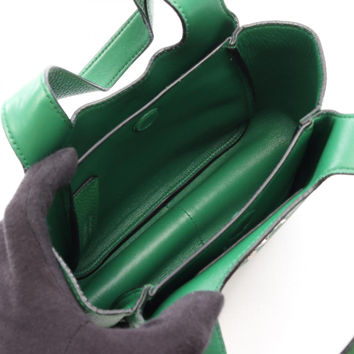 Prada Green Leather Handbag (Pre-Owned)