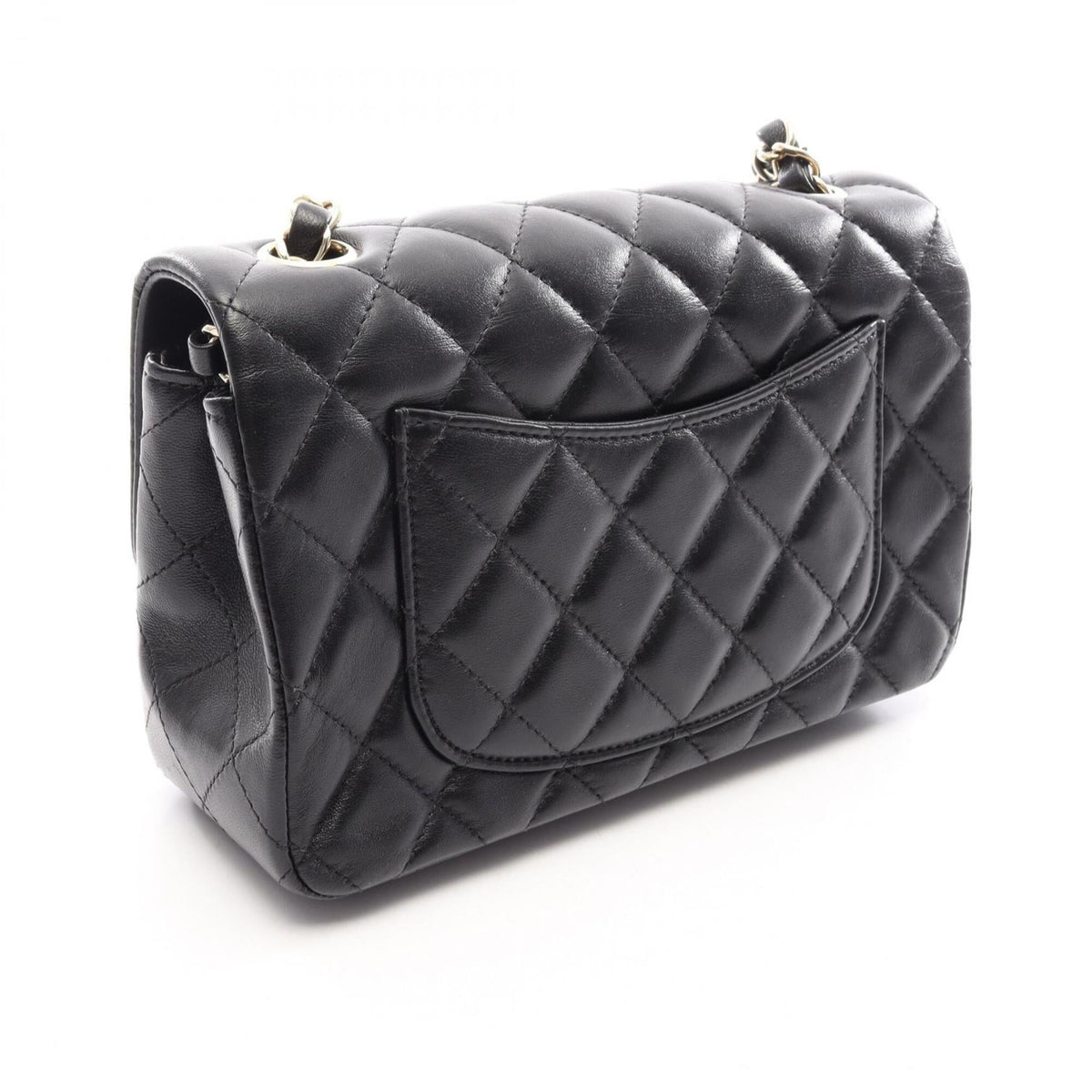 Chanel Black Leather Handbag Shoulder Bag (Pre-Owned)