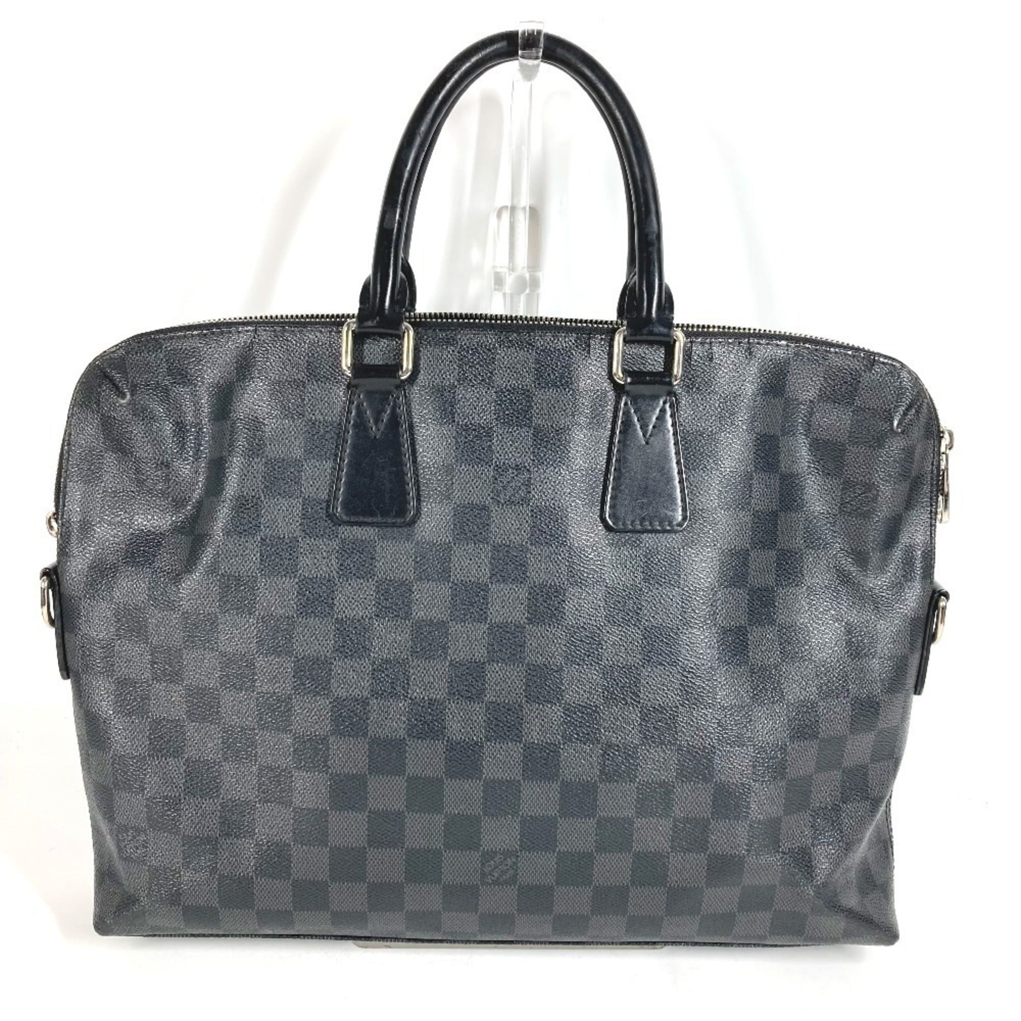 Louis Vuitton Black Damier Graphite Canvas Briefcase Handbag (Pre-Owned)