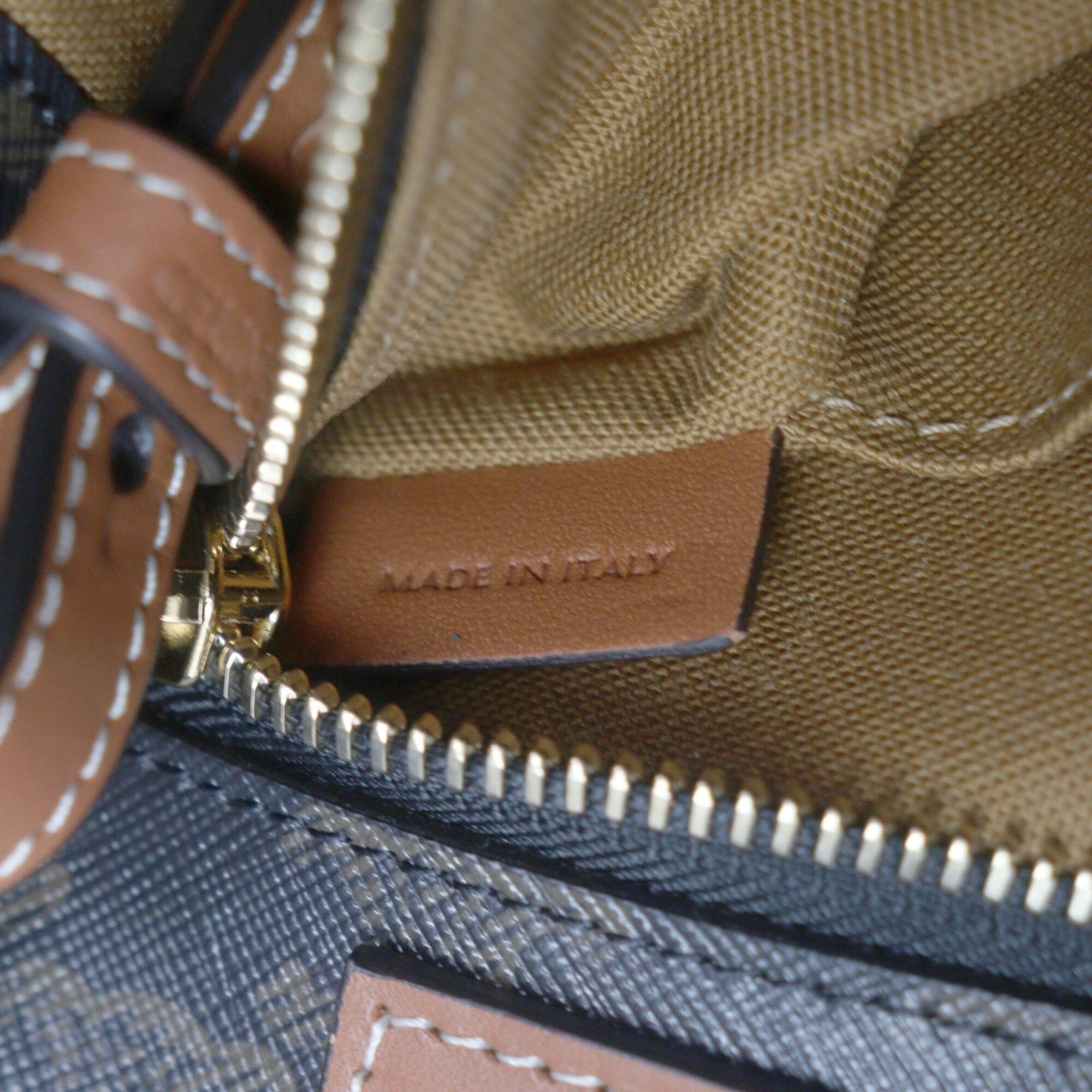 Celine Dark Brown Canvas Leather Tote Bag (Pre-Owned)