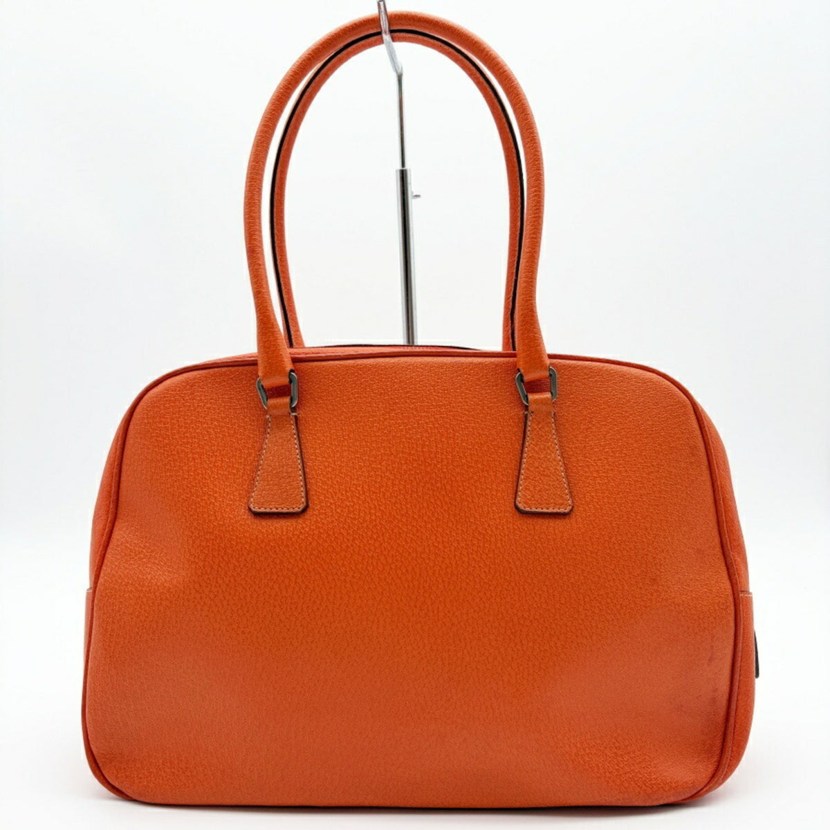 Prada Orange Leather Boston Bag (Pre-Owned)