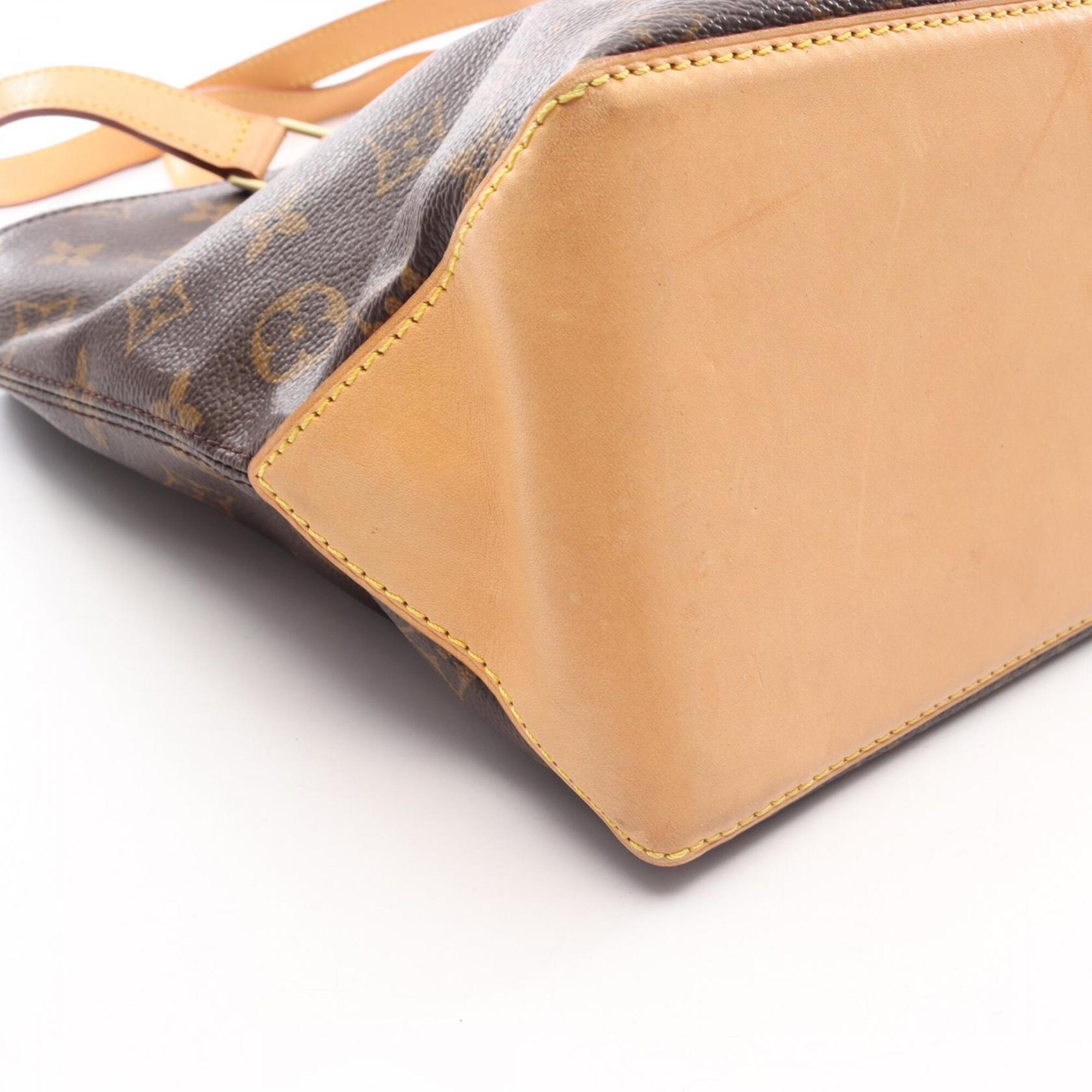 Louis Vuitton Brown Coated Canvas Leather Handbag Shoulder Bag (Pre-Owned)