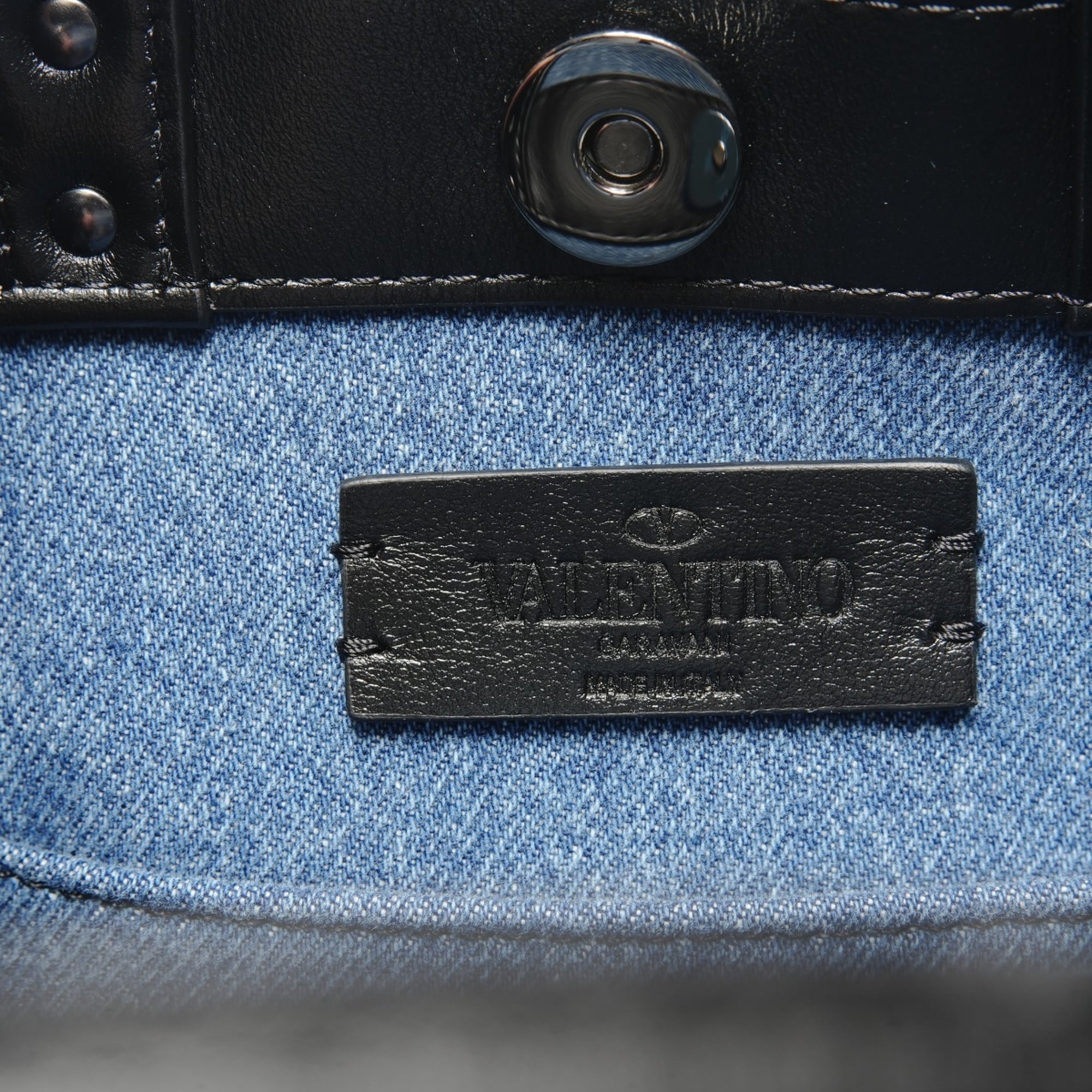 Valentino Navy Denim Handbag (Pre-Owned)