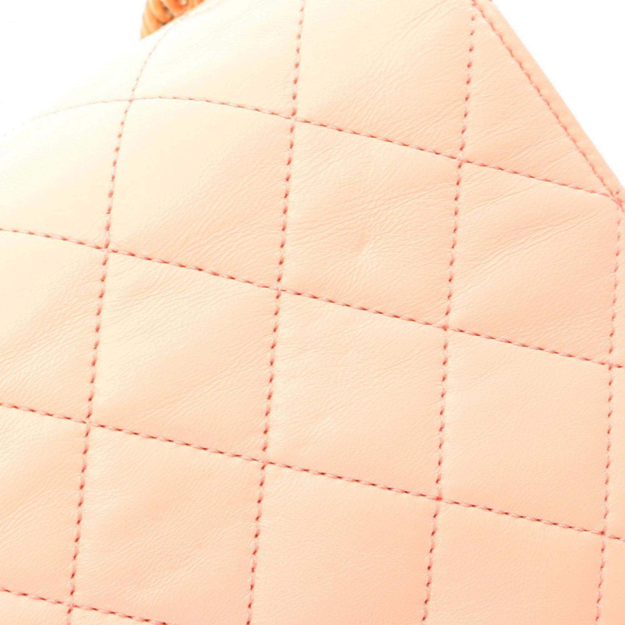 Chanel Orange Leather Handbag Shoulder Bag (Pre-Owned)