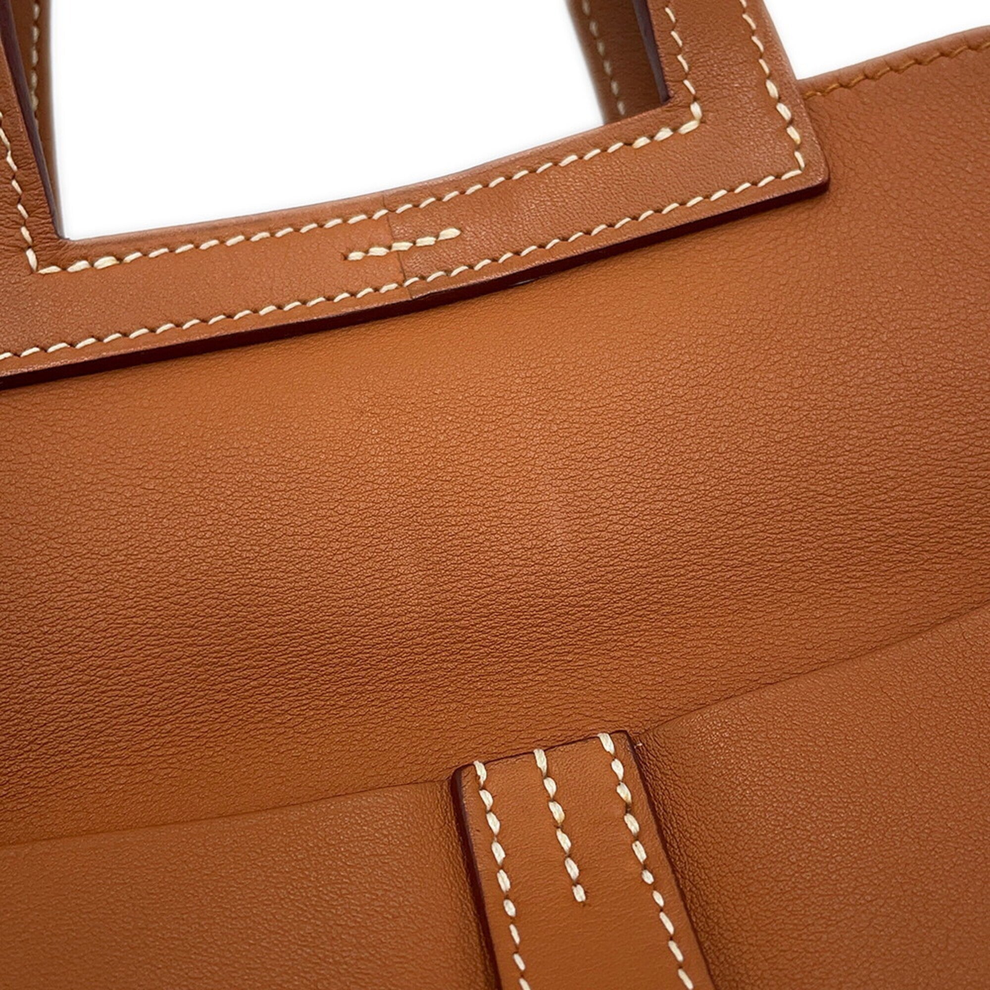 Hermes Kara Gold Swift Leather Handbag (Pre-Owned)