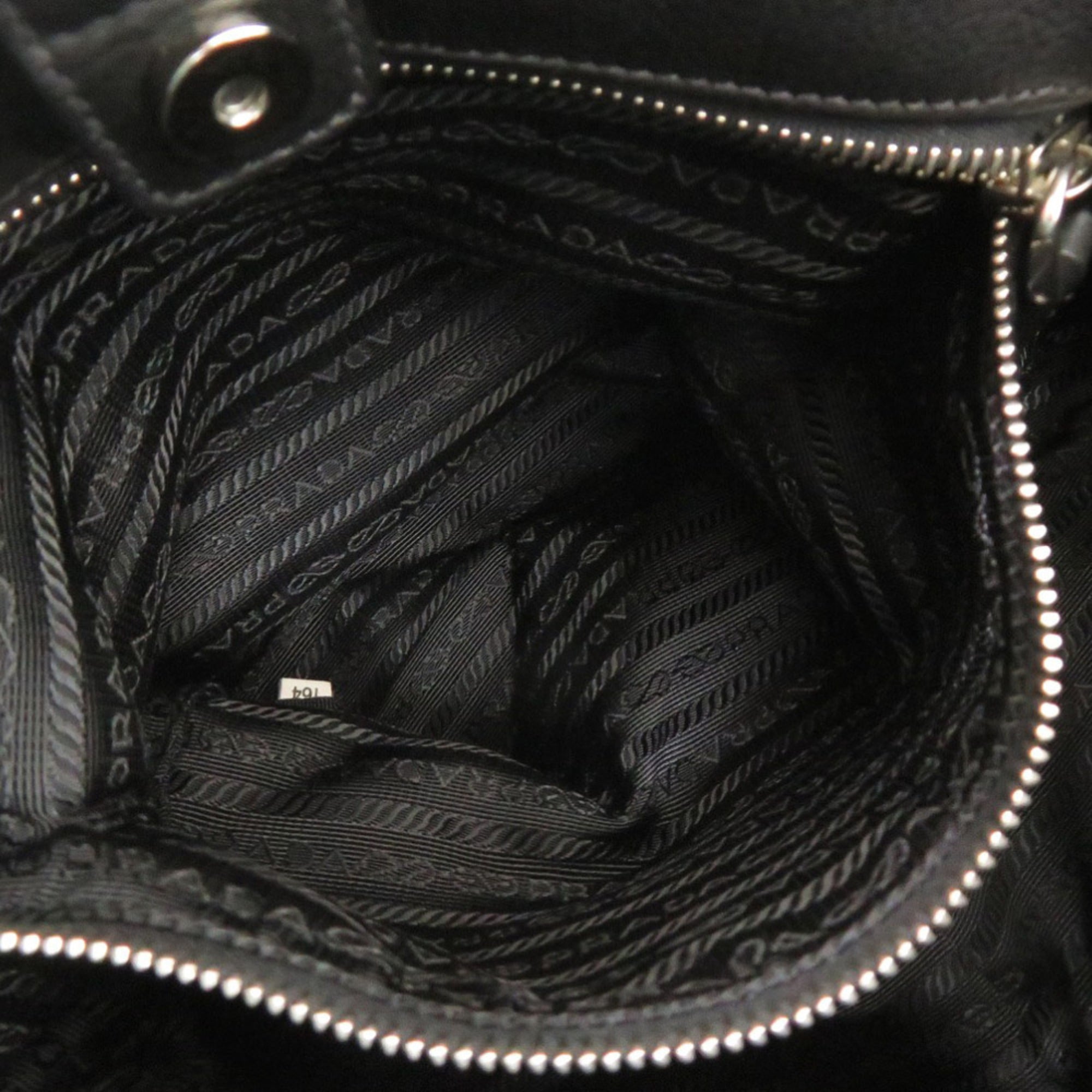 Prada Black Purple Leather Handbag (Pre-Owned)