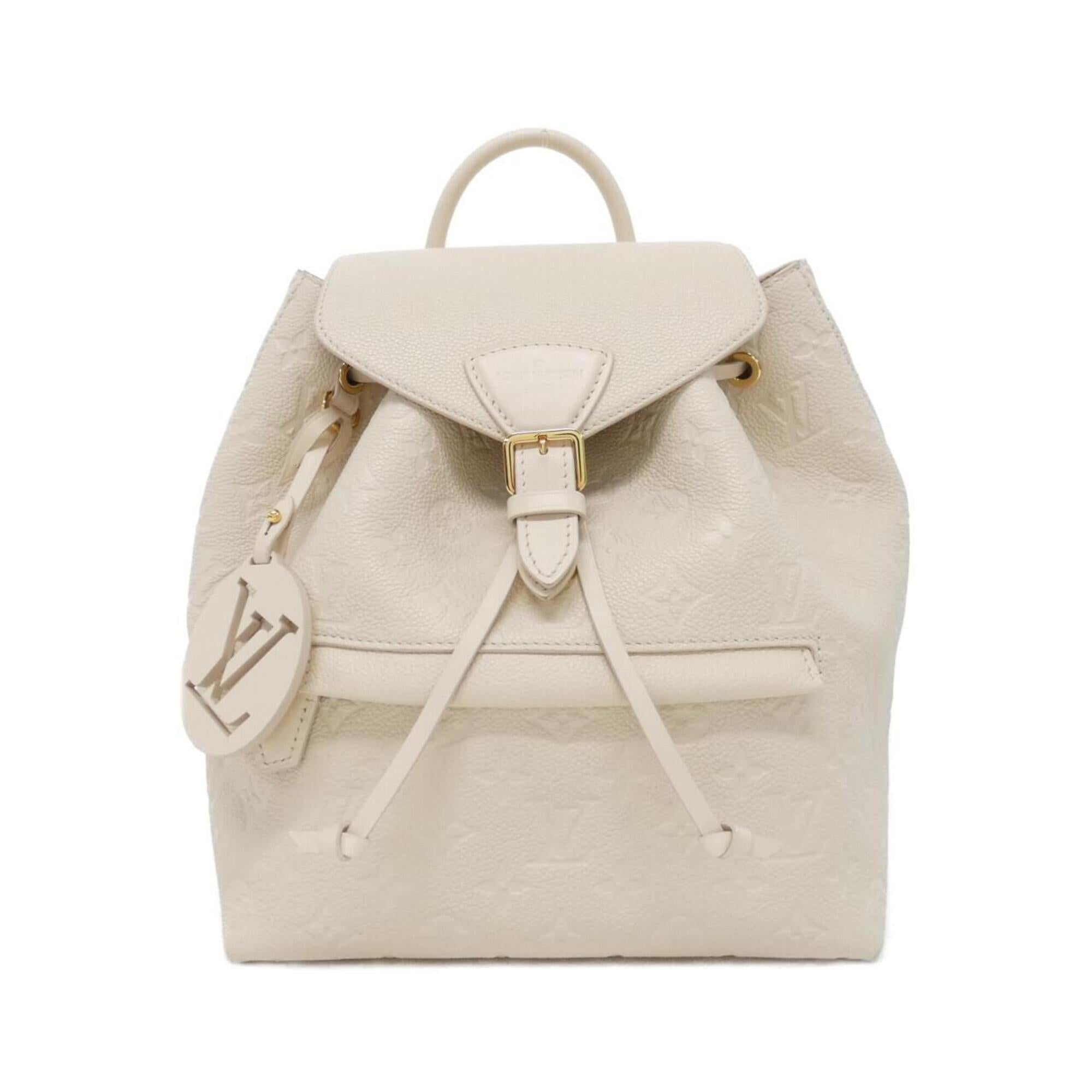 Louis Vuitton Cream Leather Backpack (Pre-Owned)