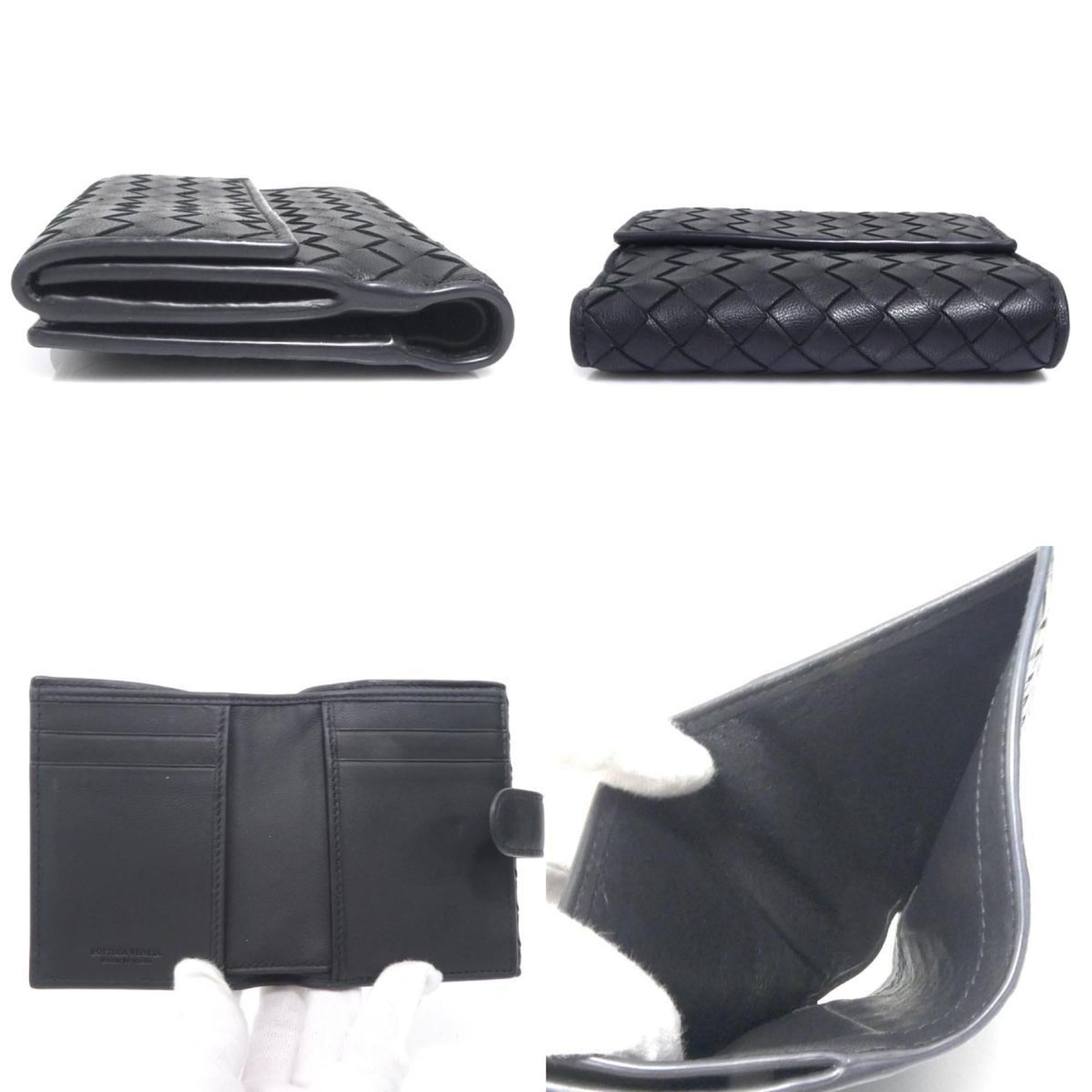 Bottega Veneta Black Intrecciato Wallet (Bi-Fold) (Pre-Owned)