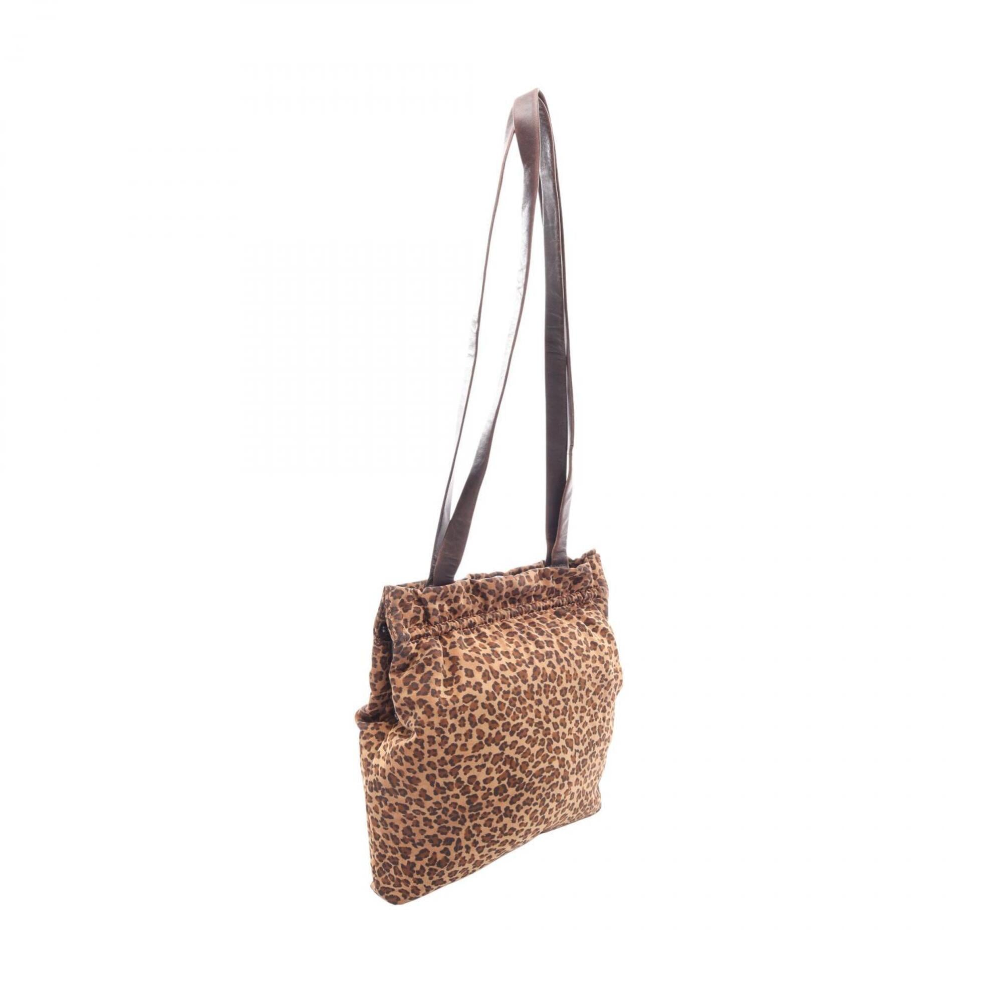 Bottega Veneta Brown Nylon Leather Shoulder Bag (Pre-Owned)
