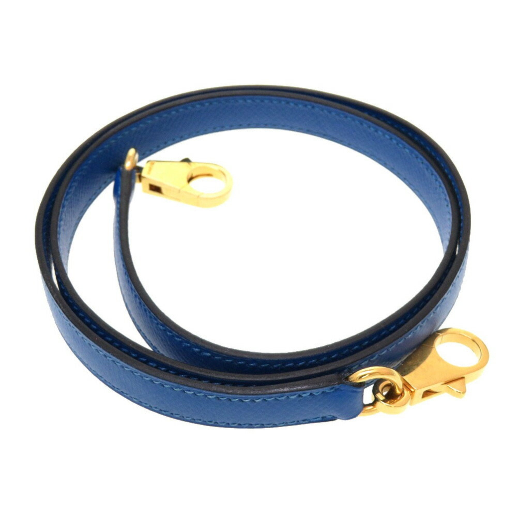 Hermes Bolide Blue Courchevel Leather Handbag (Pre-Owned)