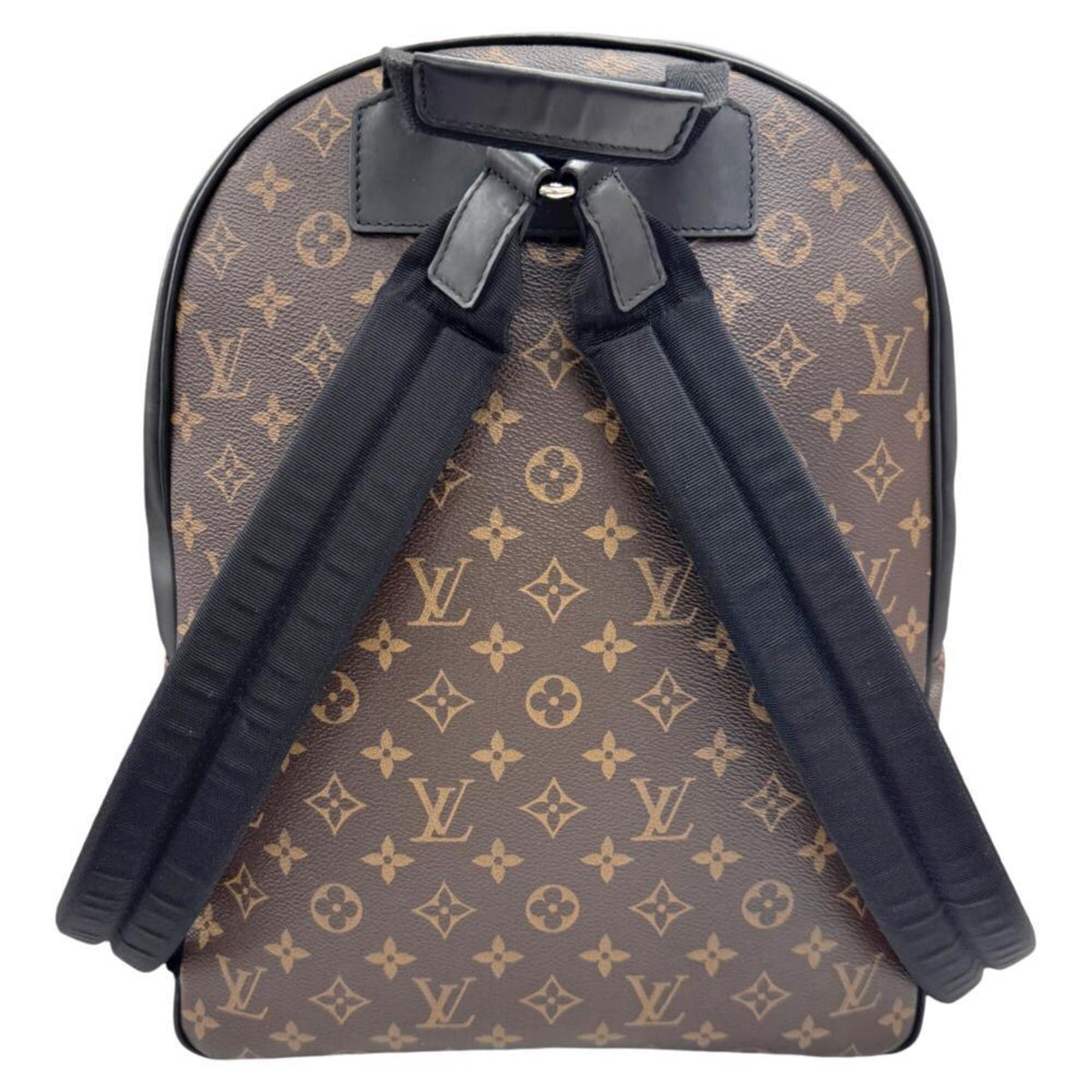 Louis Vuitton Black Brown Monogram Leather Backpack (Pre-Owned)