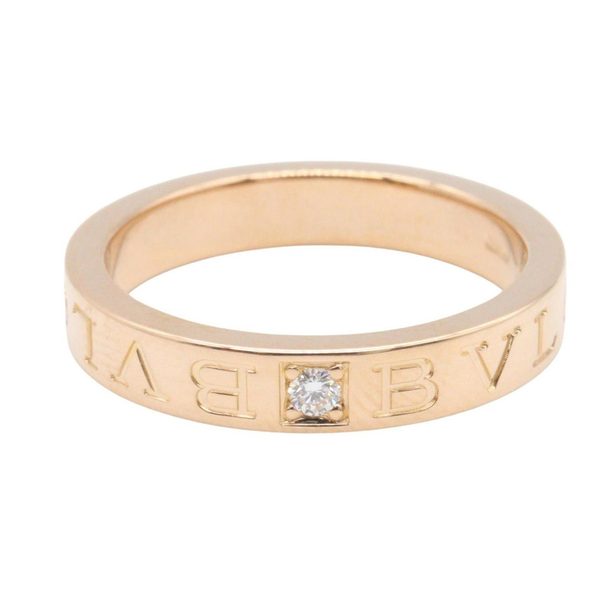 Bvlgari Gold Clear Pink Gold (18K) Band Ring (Pre-Owned)