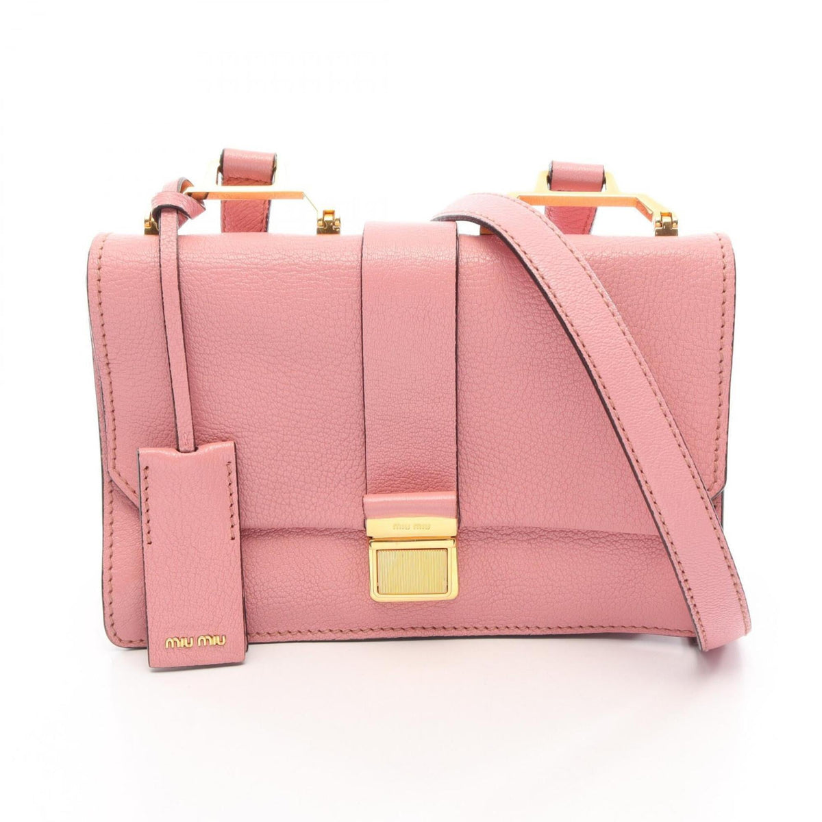 Miu Miu Pink Leather Handbag Shoulder Bag (Pre-Owned)