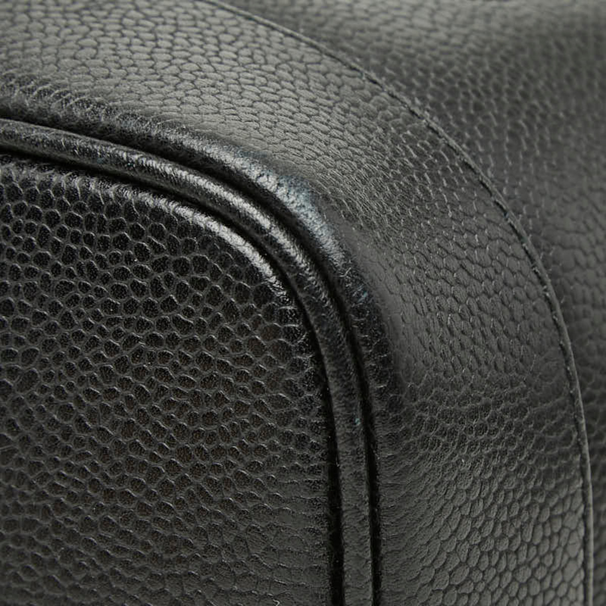 Chanel Black Grained Calfskin Handbag Vanity Bag (Pre-Owned)