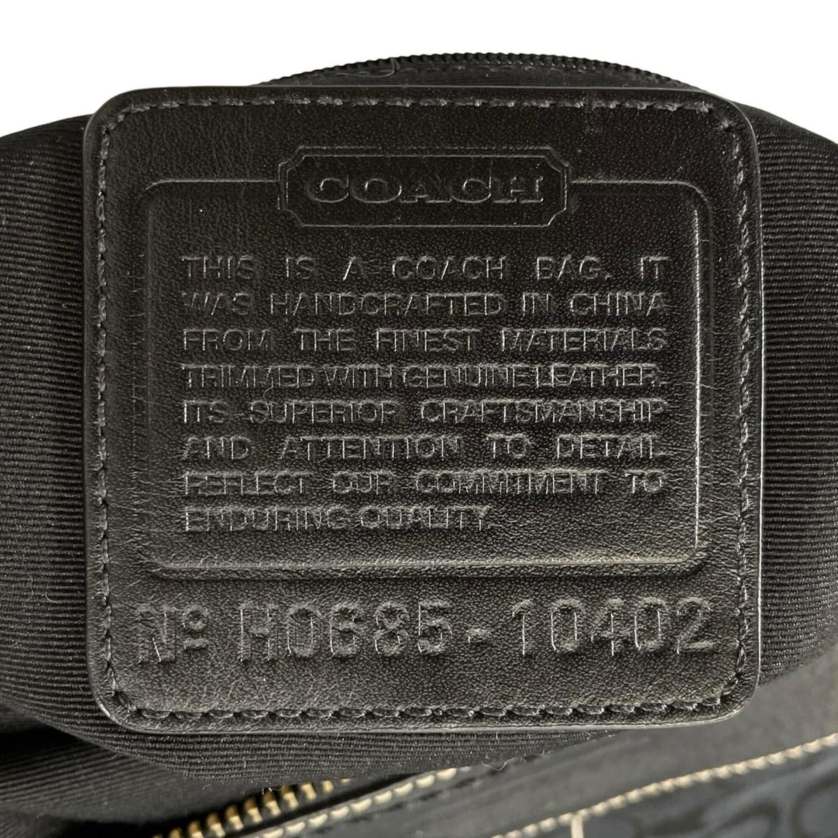 Coach Black Canvas Leather Shoulder Bag (Pre-Owned)