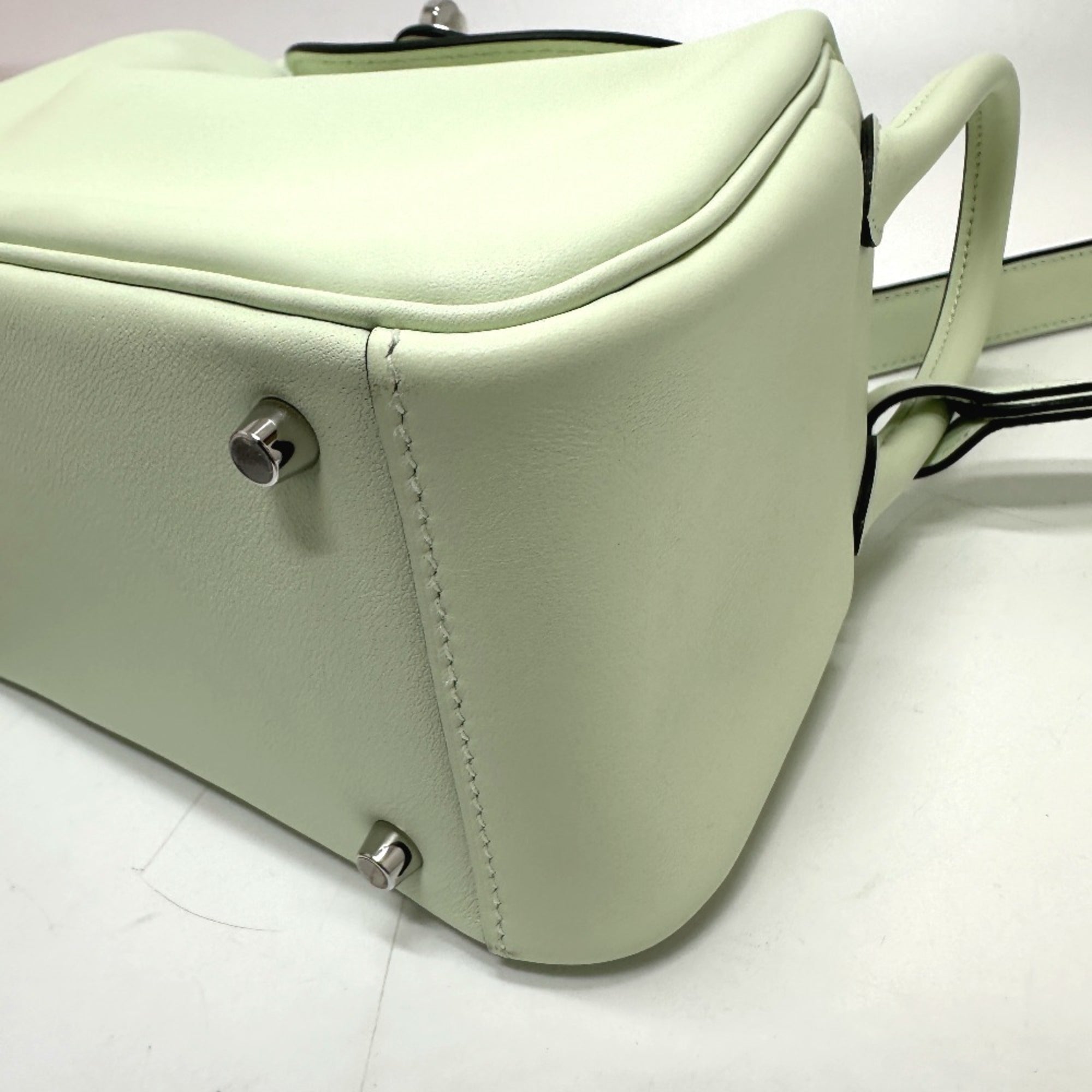 Hermes Light Green Swift Leather Handbag Shoulder Bag (Pre-Owned)