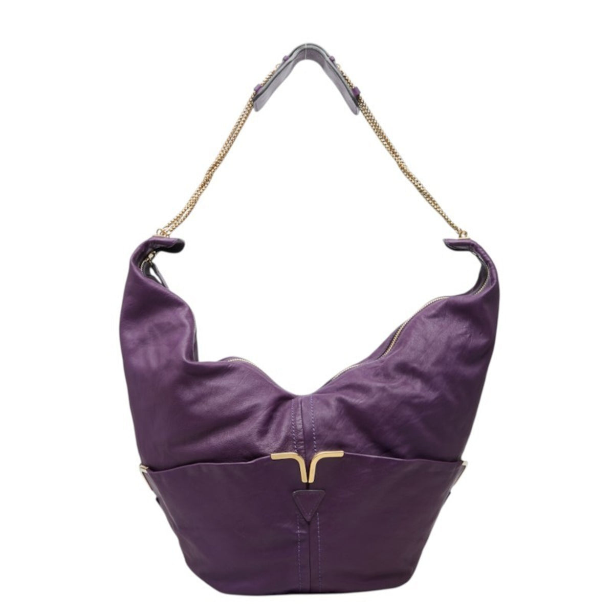 Chloé Purple Leather Shoulder Bag (Pre-Owned)