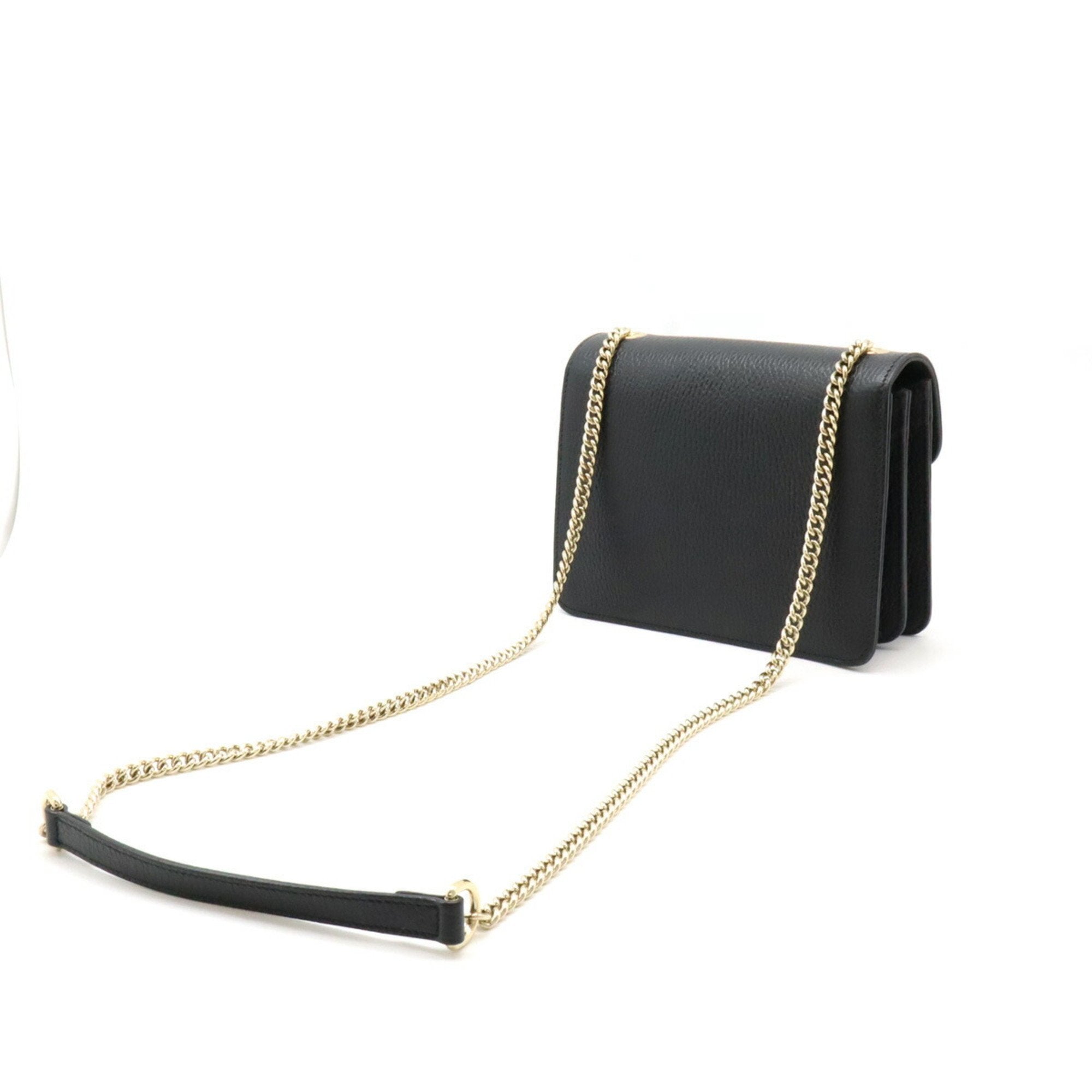 Gucci Black Leather Shoulder Bag (Pre-Owned)