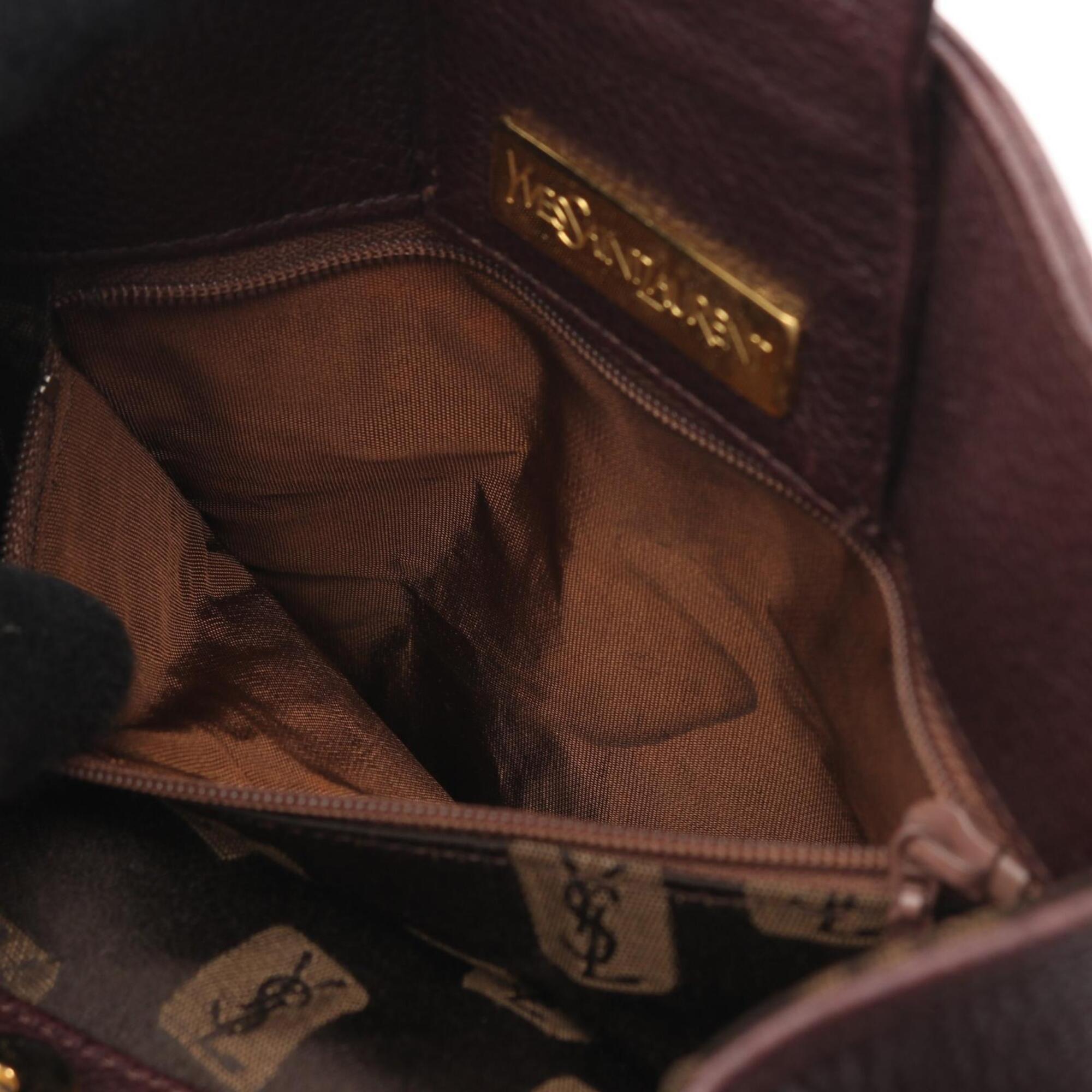 Yves Saint Laurent Bordeaux Leather Handbag (Pre-Owned)