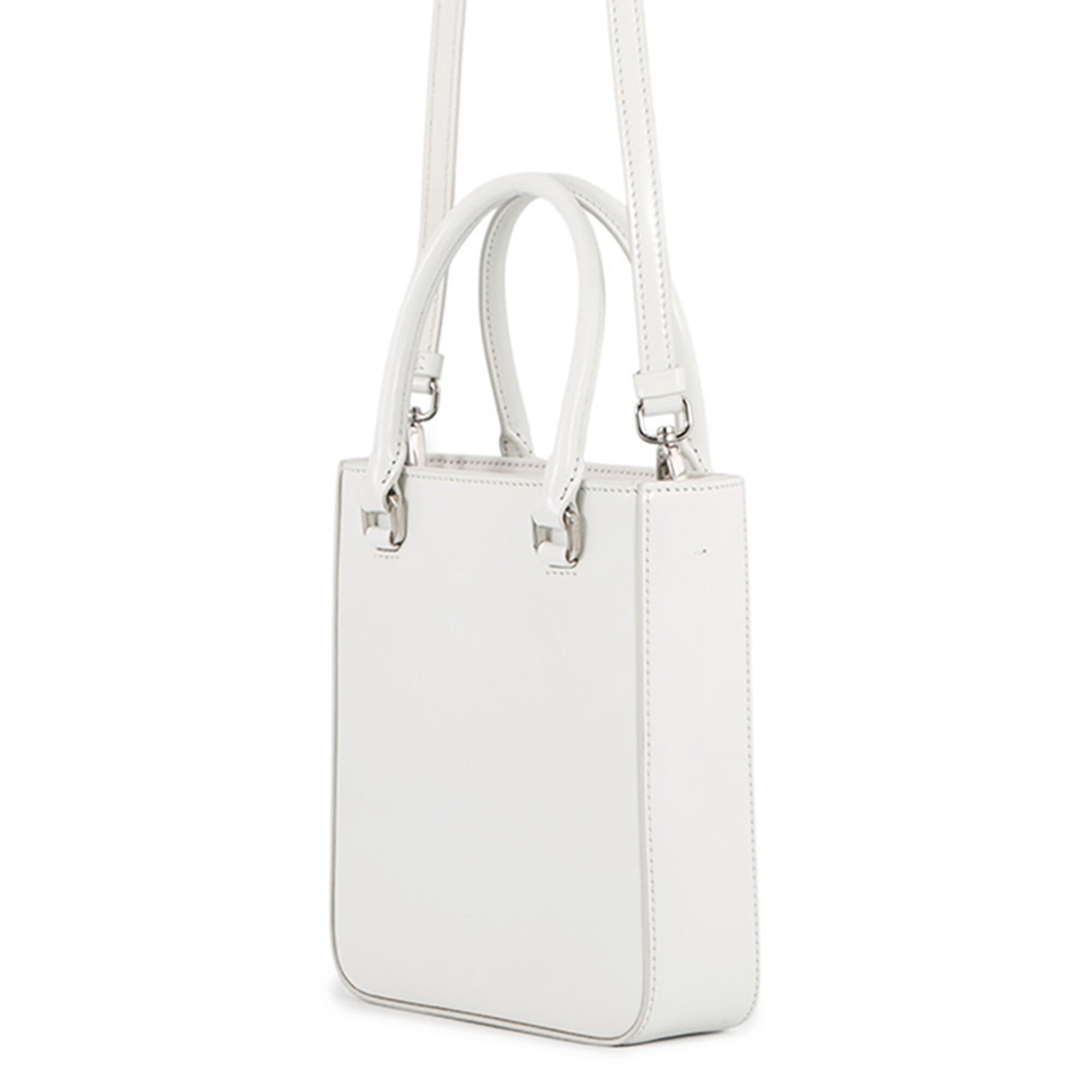 Prada White Leather Handbag Shoulder Bag (Pre-Owned)