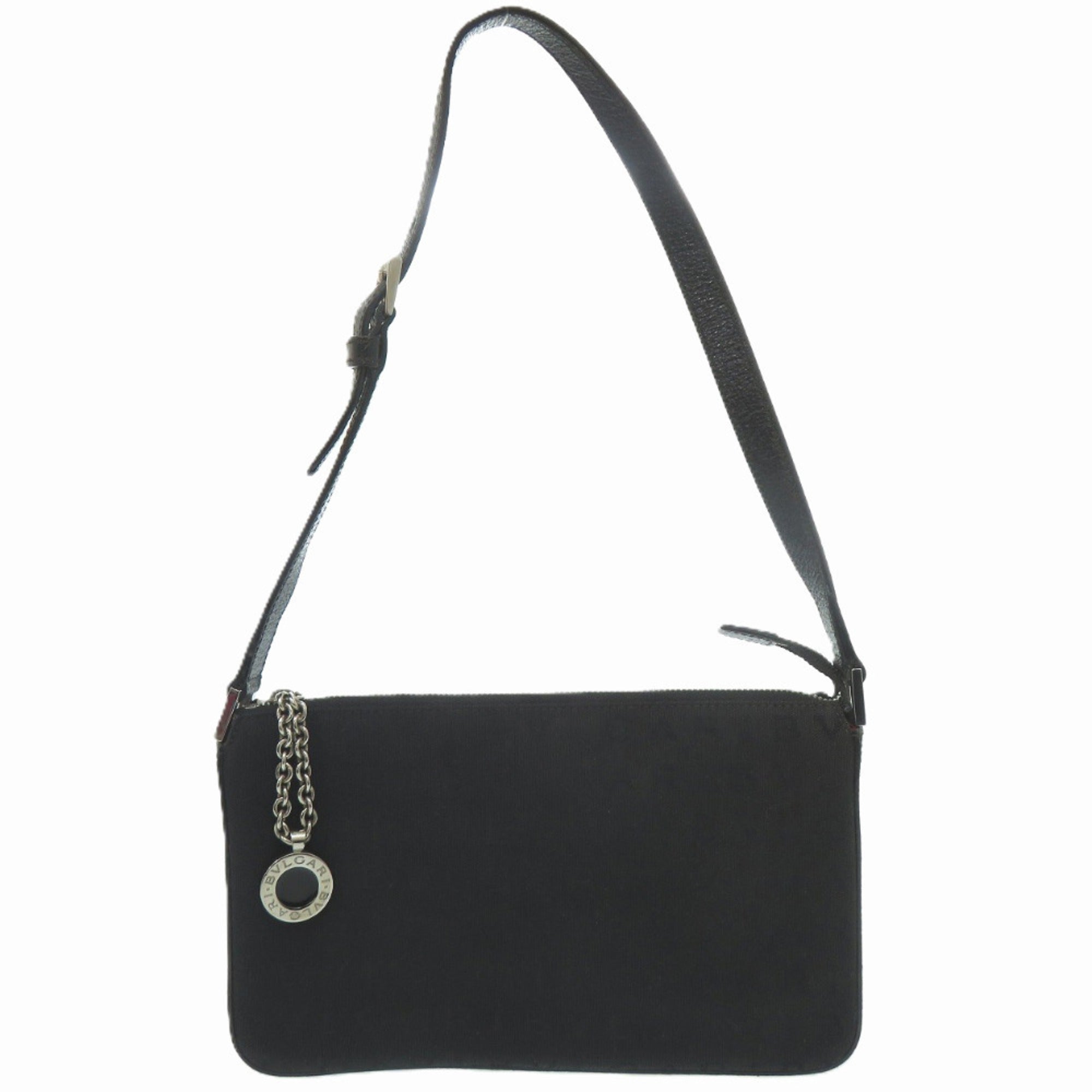 Bvlgari Black Canvas Leather Shoulder Bag (Pre-Owned)